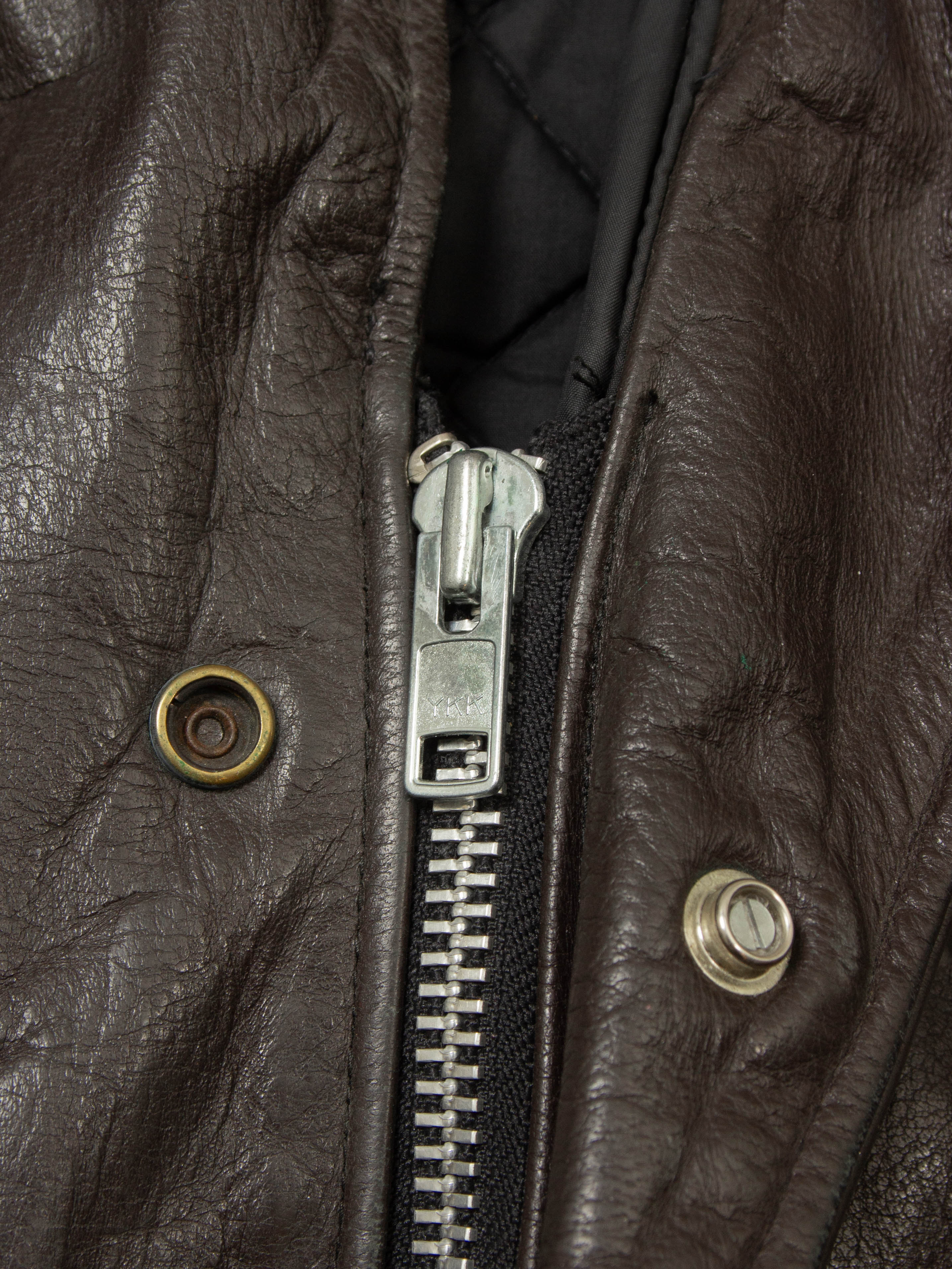 Vtg 1970s Bridgeview Illinois Police Leather Jacket - Made in USA (M) - Image 4