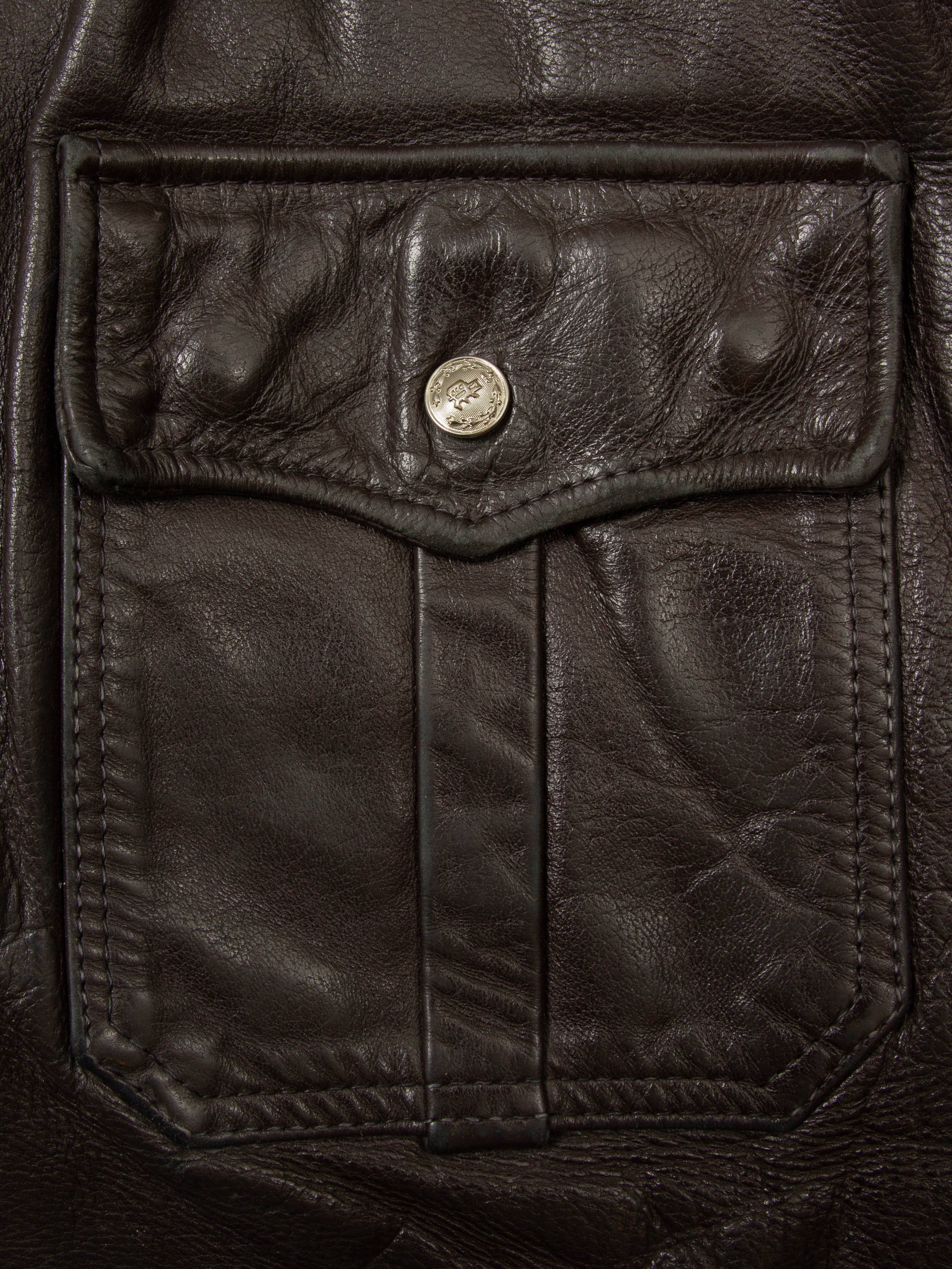 Vtg 1970s Bridgeview Illinois Police Leather Jacket - Made in USA (M) - Image 7
