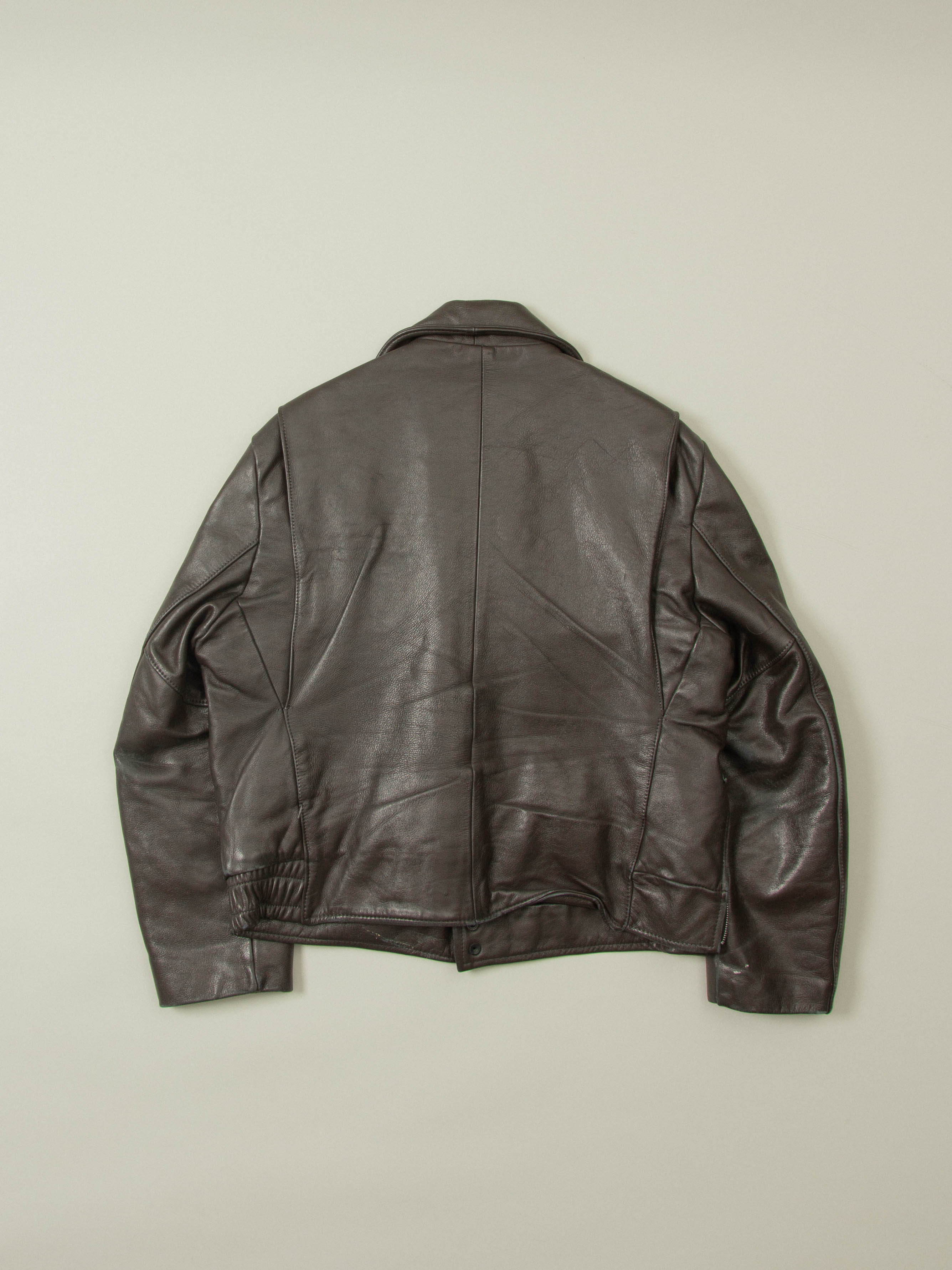 Vtg 1970s Bridgeview Illinois Police Leather Jacket - Made in USA (M/L) - Image 8