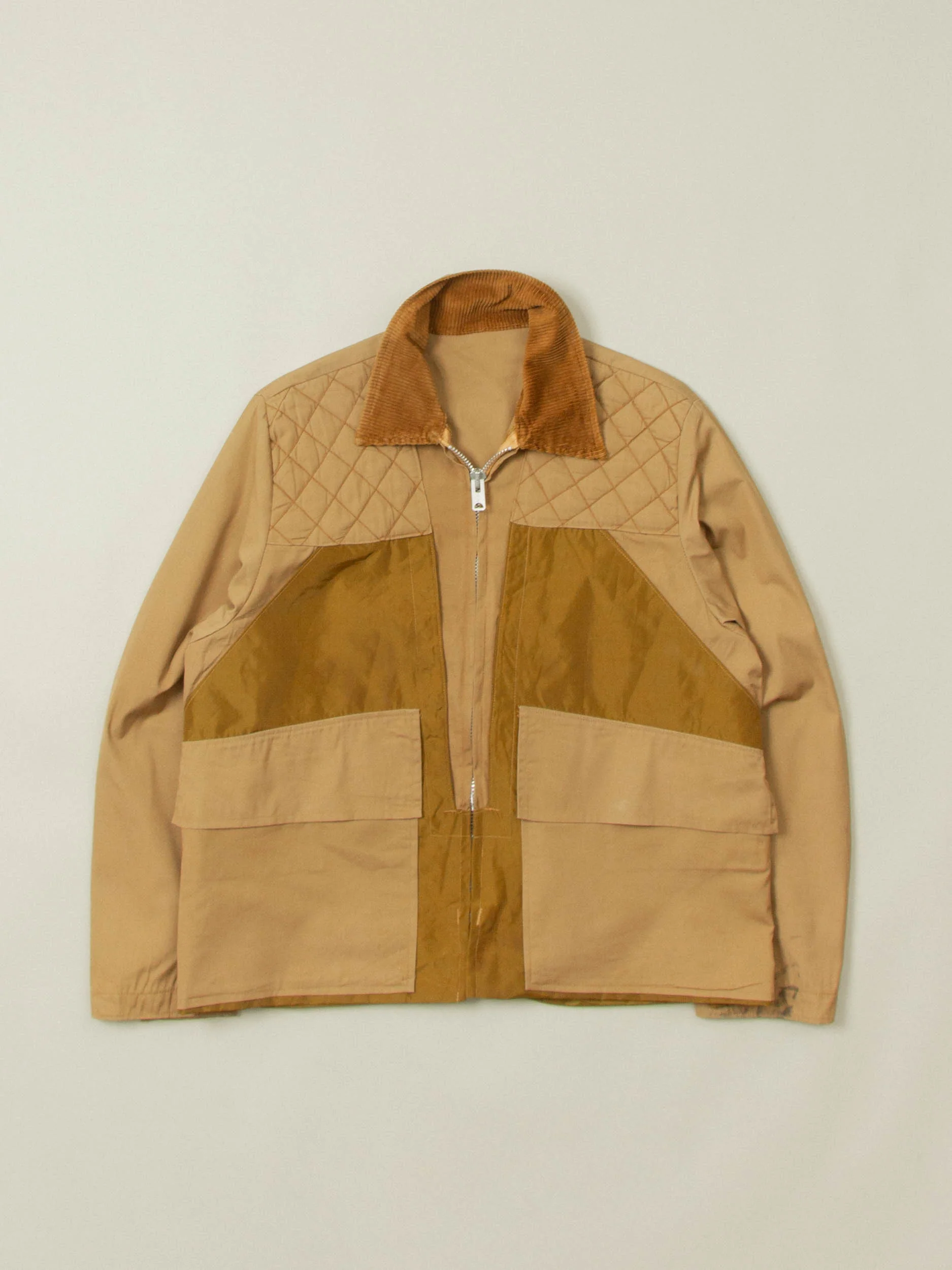 Vtg 1970s Corduroy Collar Hunting Jacket (M)