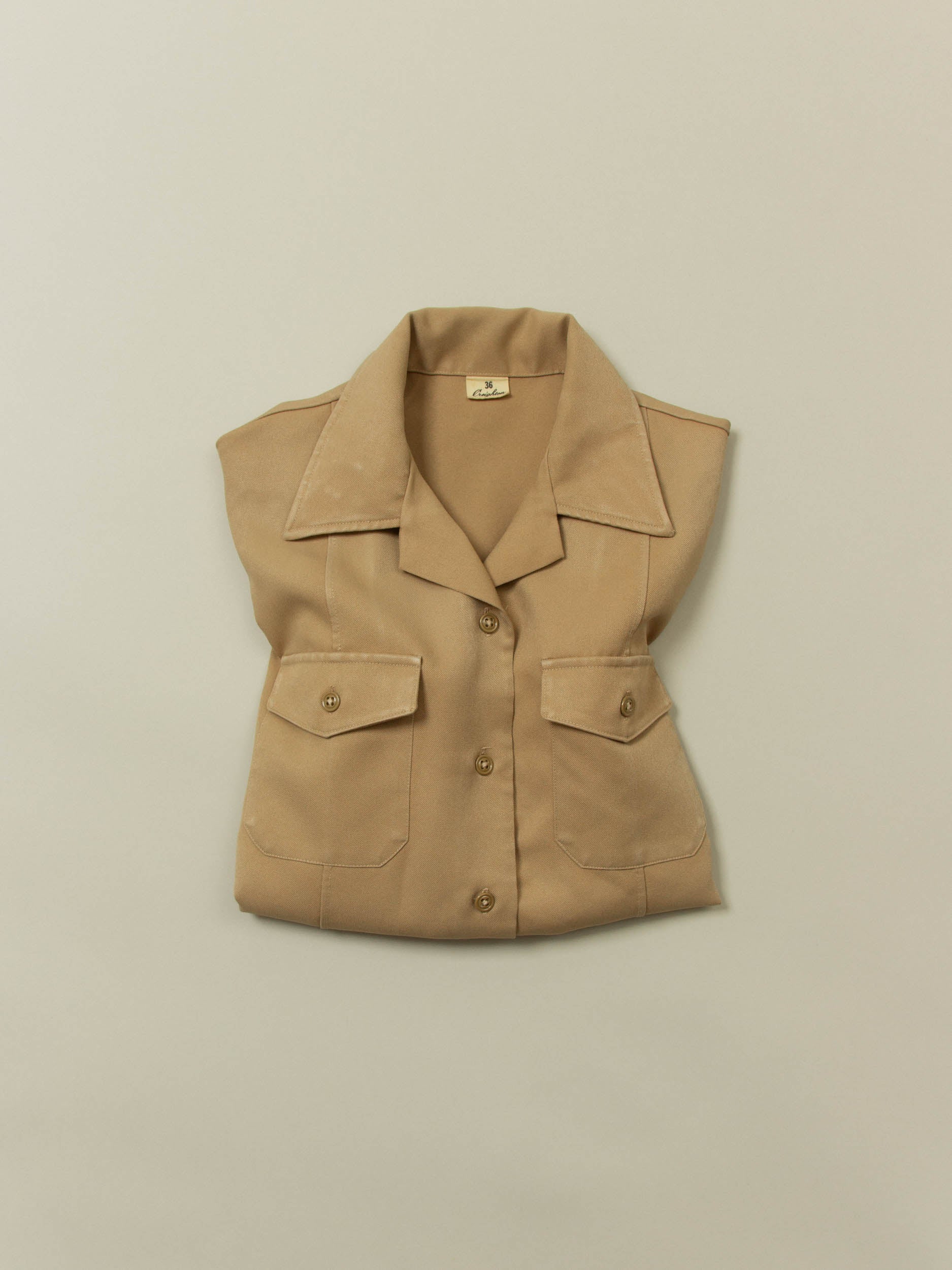 Vtg 1970s Creighton Short Sleeve Officer Shirt – Made in USA (Women's S) - Image 6