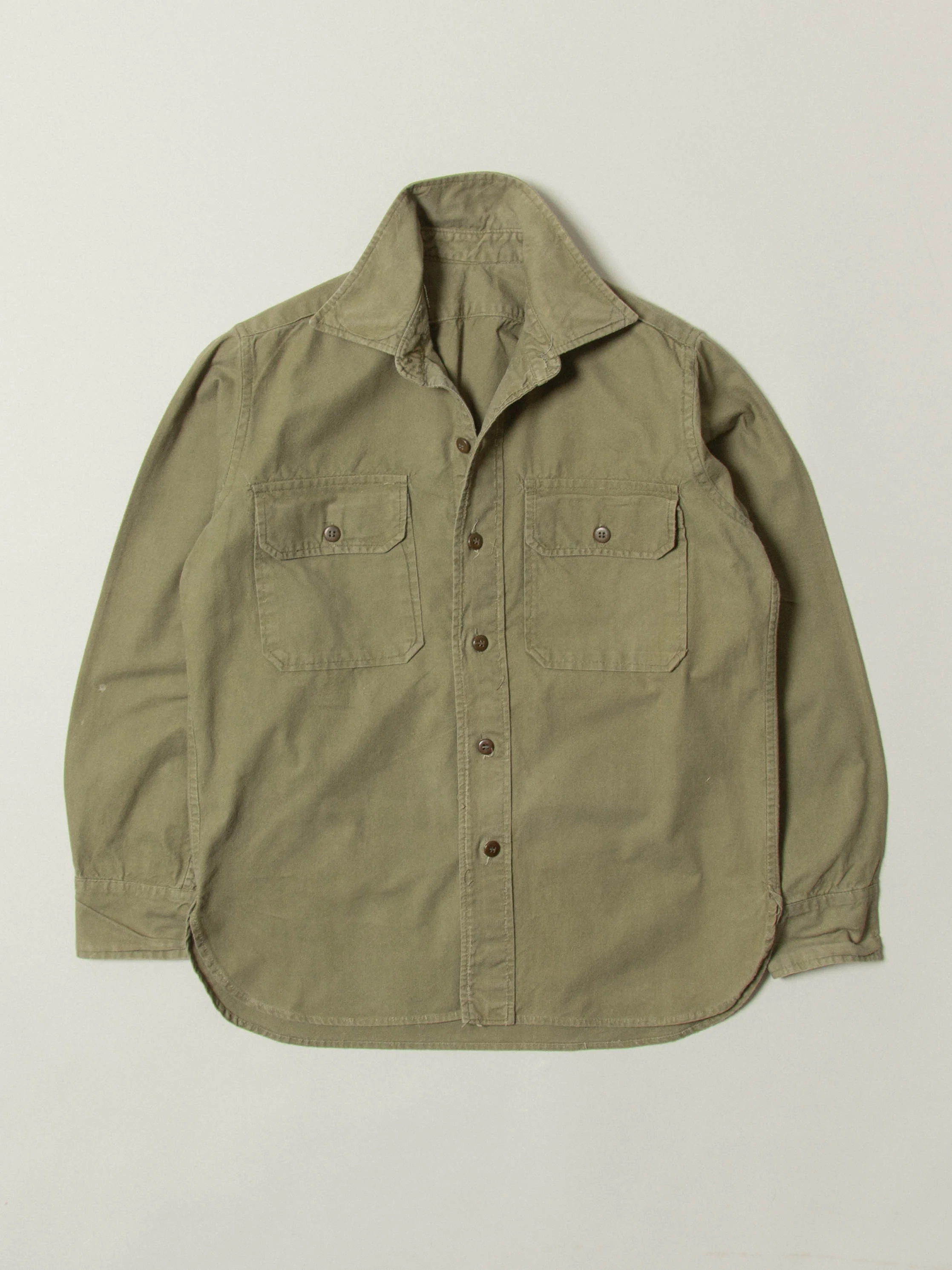 Vtg 1970s Greek Army Fatigue Shirt