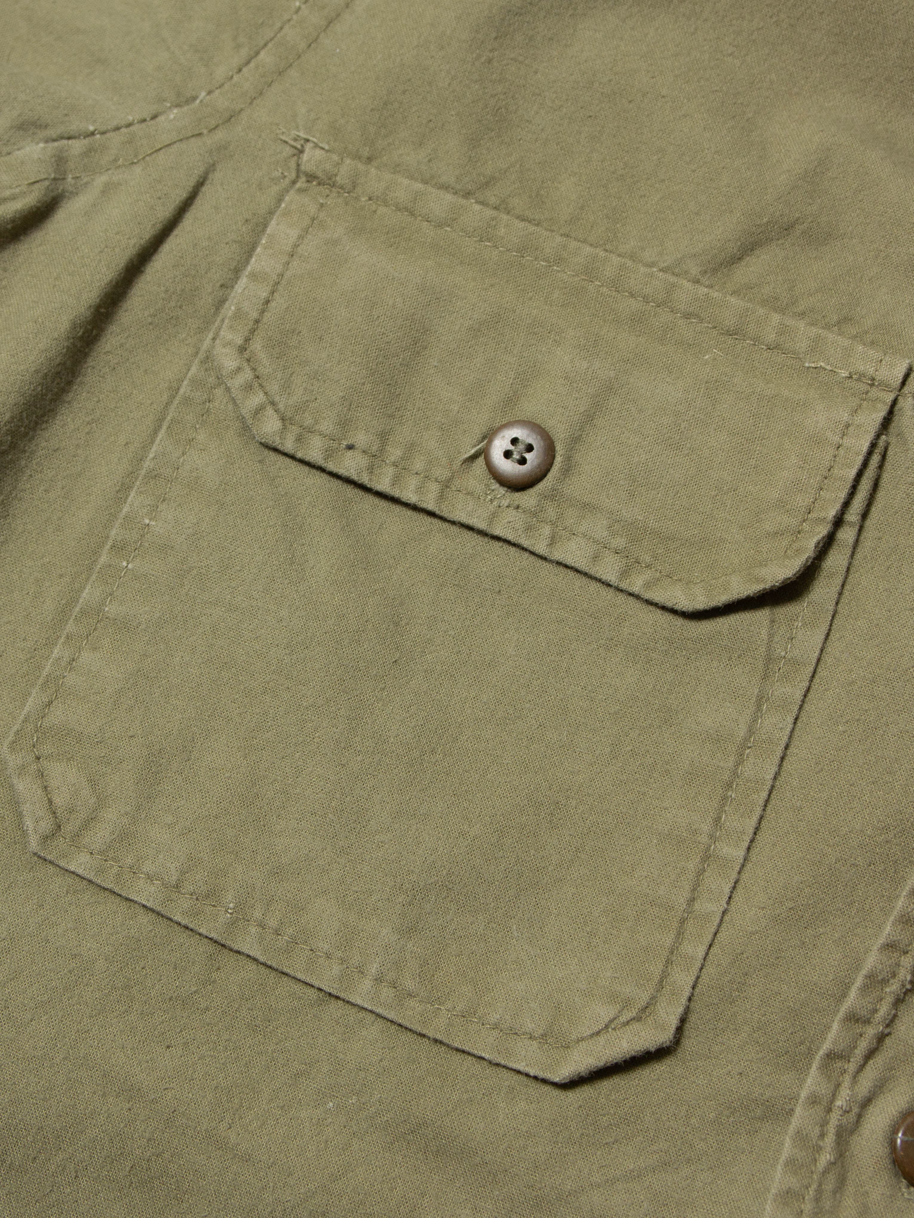 Vtg 1970s Greek Army Fatigue Shirt - Image 2