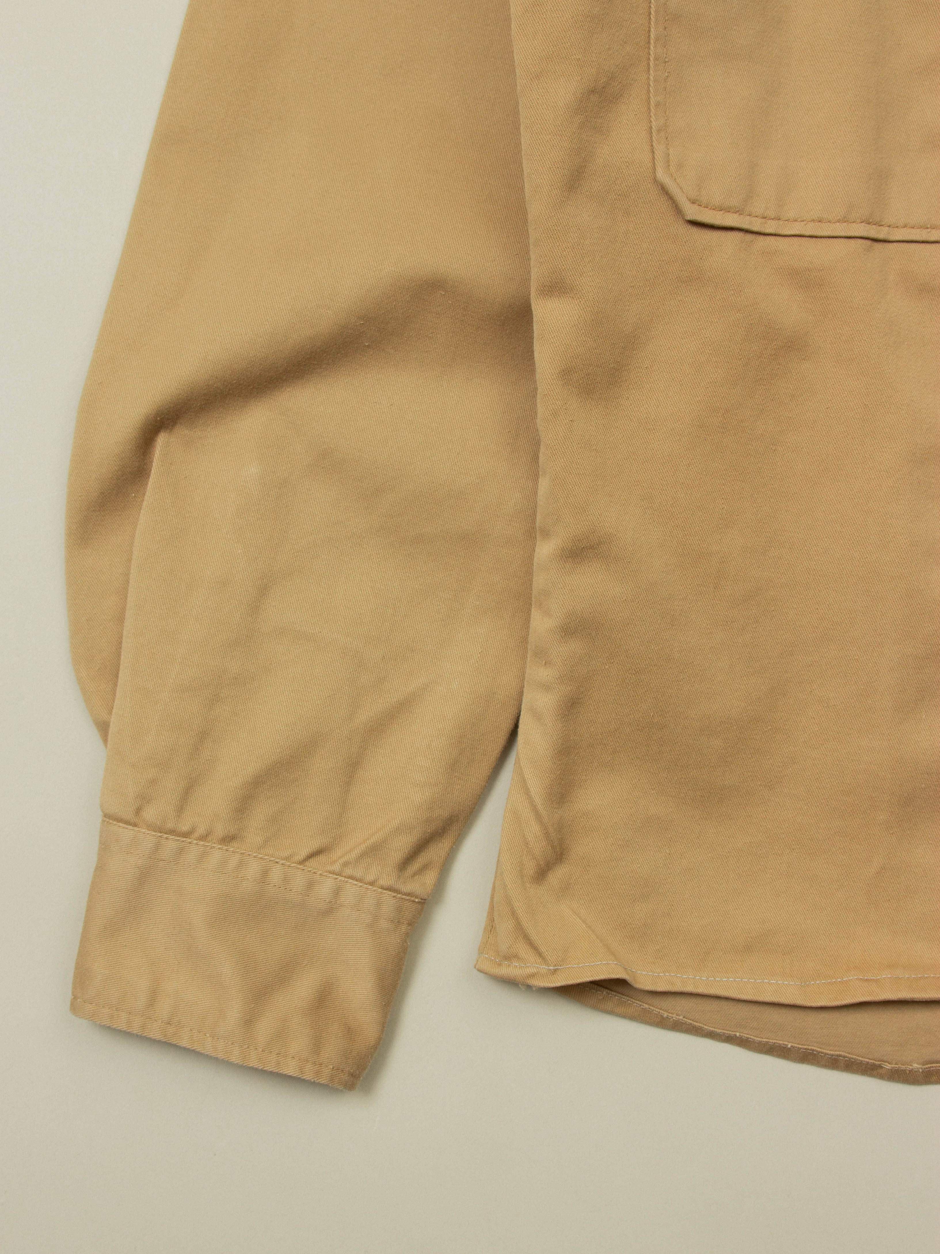 Vtg 1970s Greek Army Khaki Shirt (XS) - Image 4