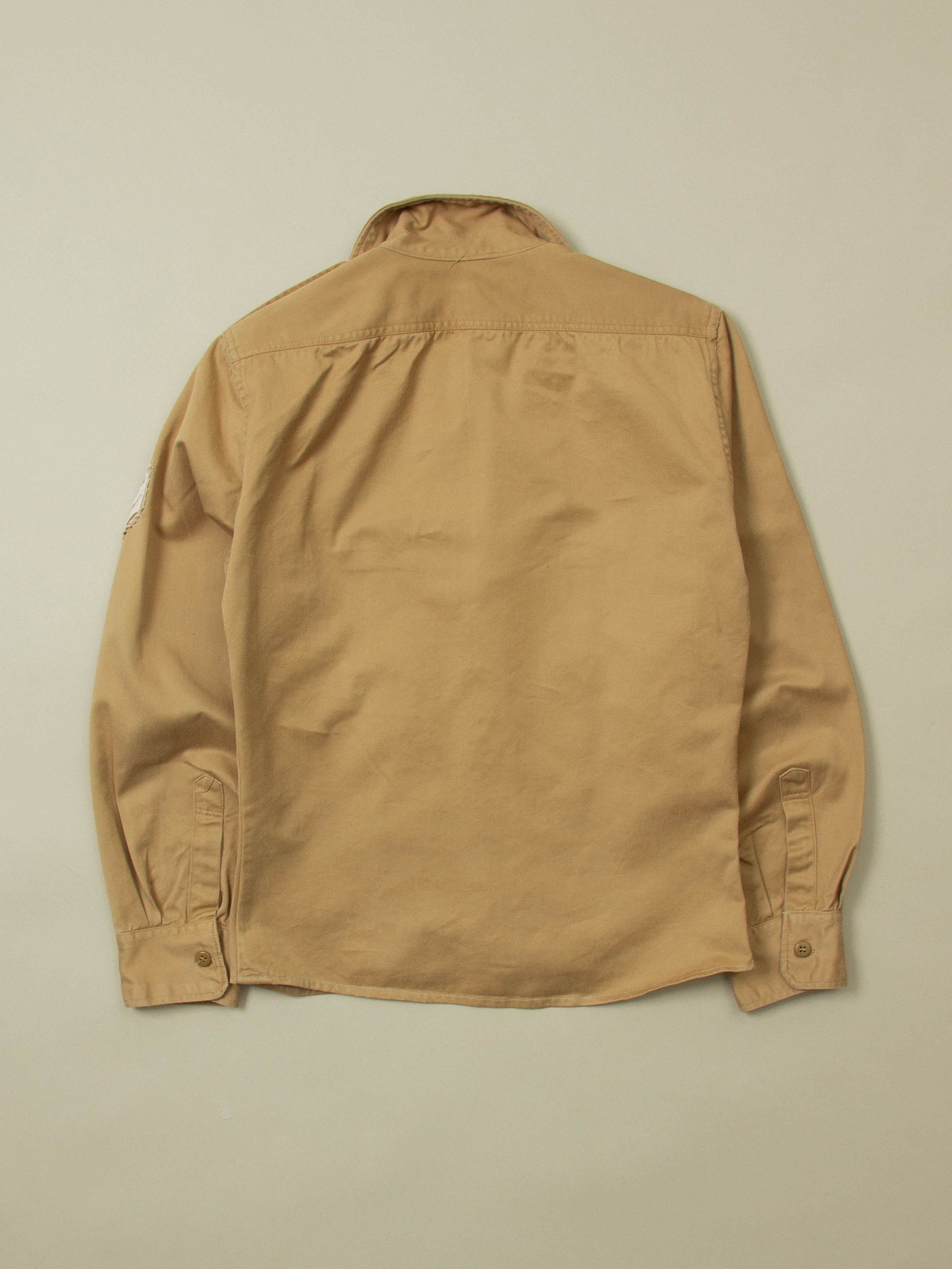Vtg 1970s Greek Army Khaki Shirt (XS) - Image 5