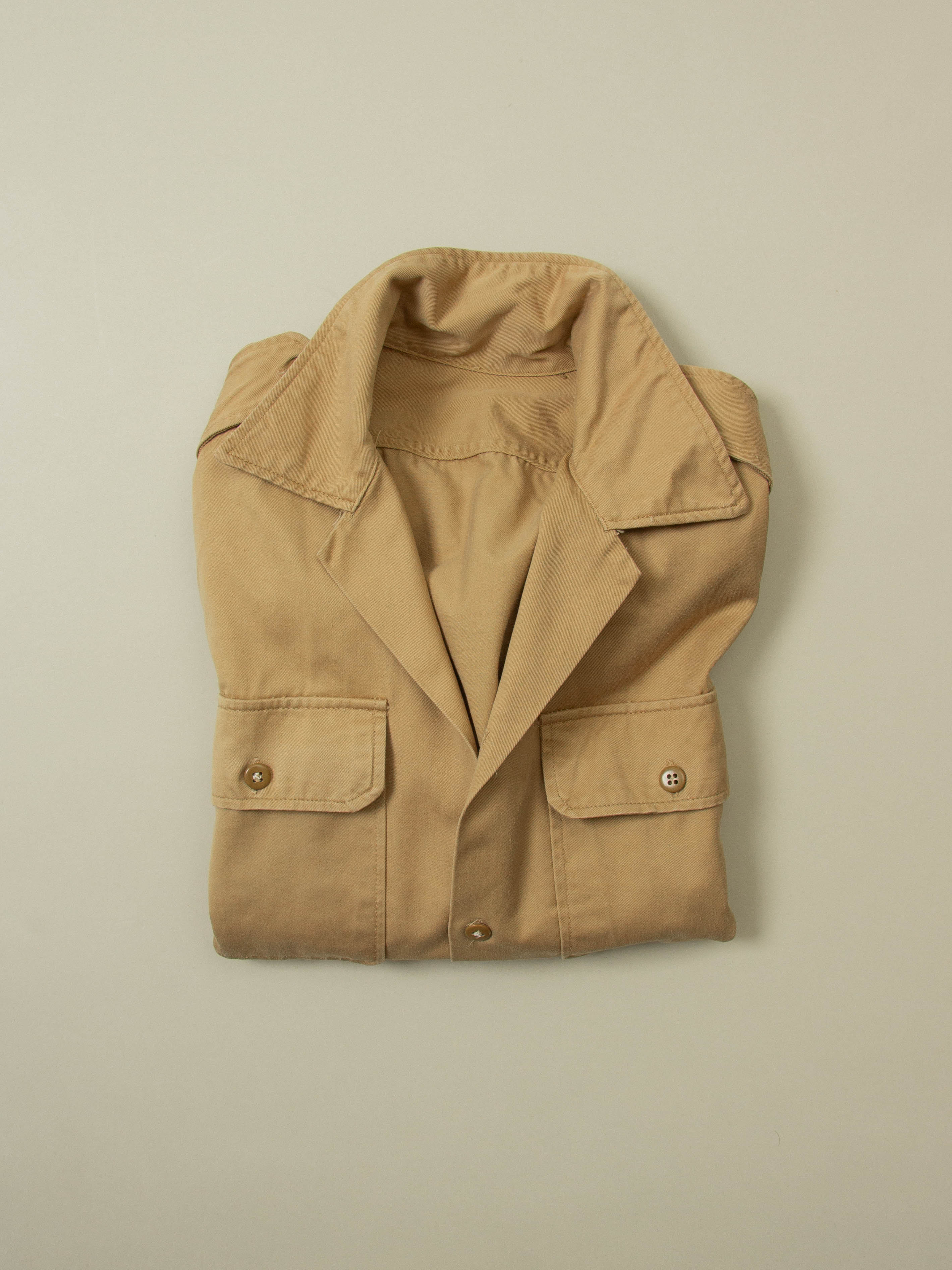 Vtg 1970s Greek Army Khaki Shirt (XS) - Image 7