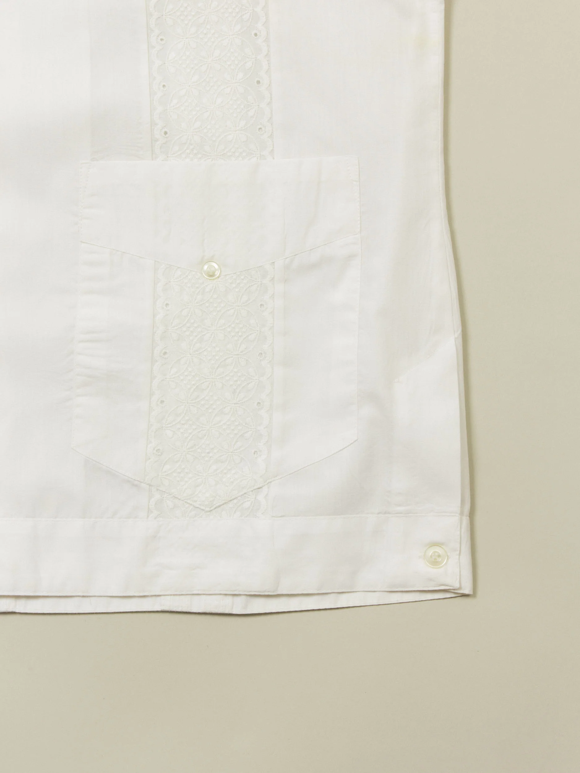 Vtg 1970s Guayabera Cuban Shirt (M) - Image 2