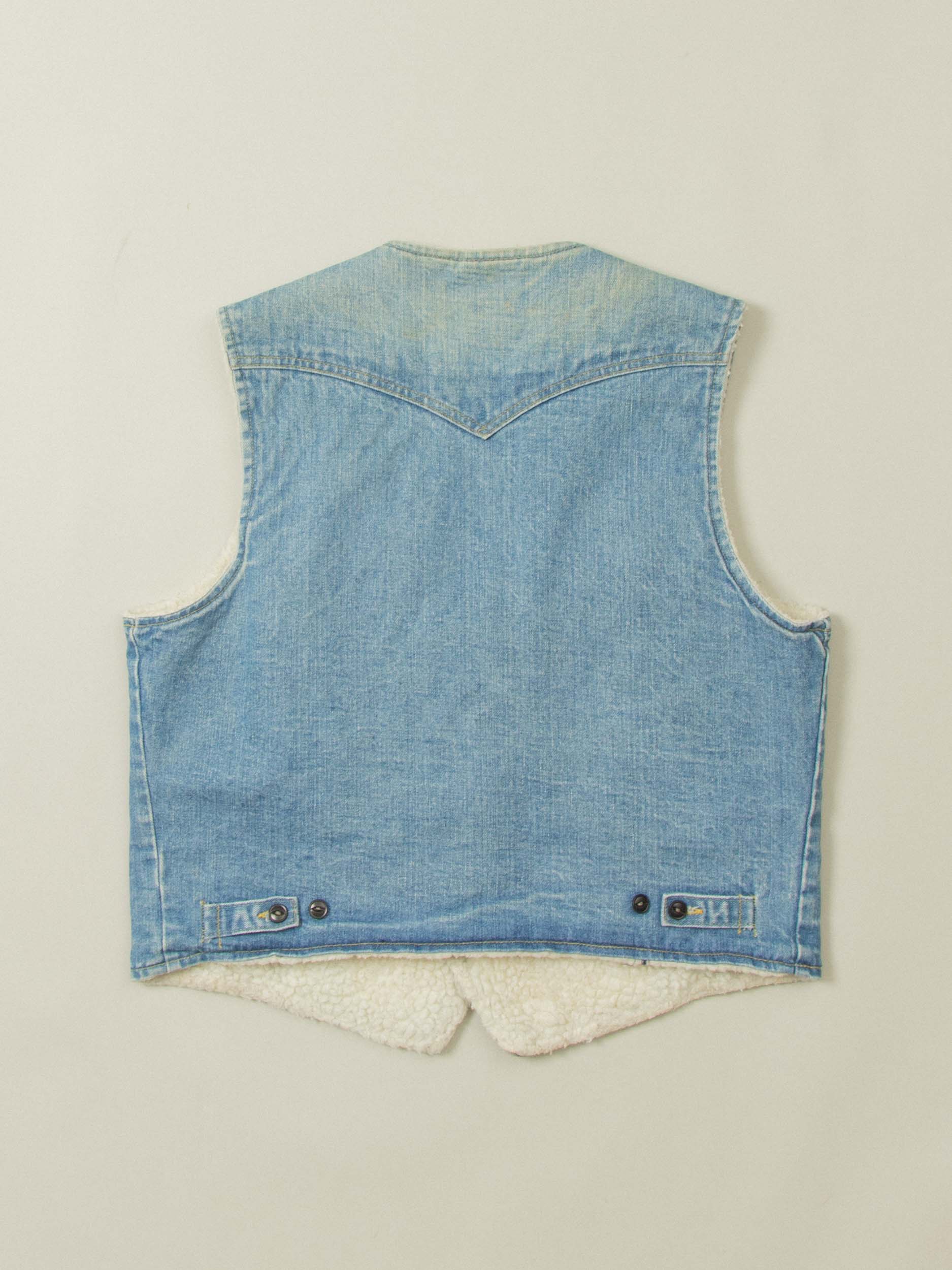 Vtg 1970s Lee Storm Rider Cat-eye Vest – Made in USA (L) - Image 7