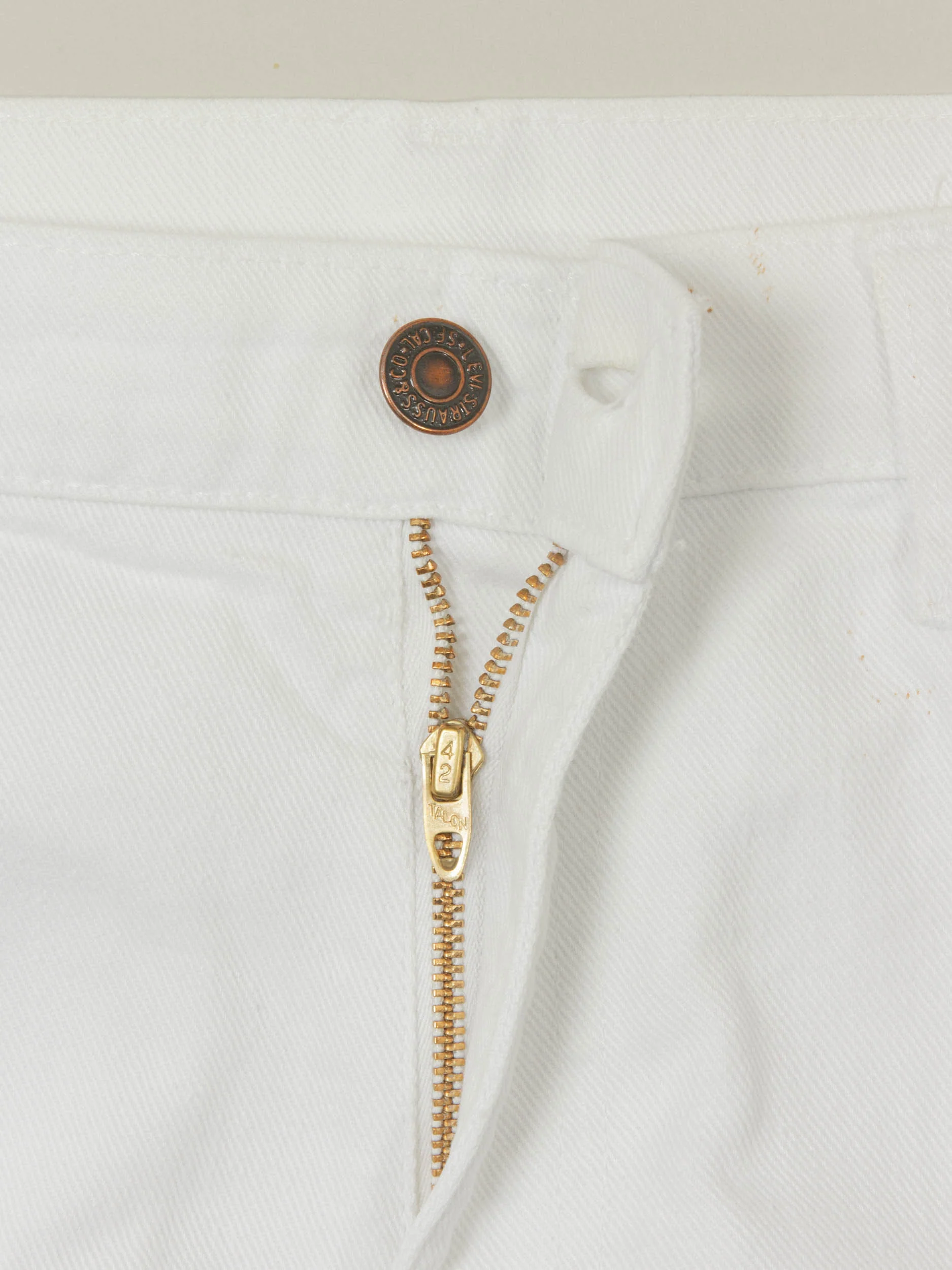 Vtg 1970s Levi's Big E White Tab Jeans (30x28) - Image 4