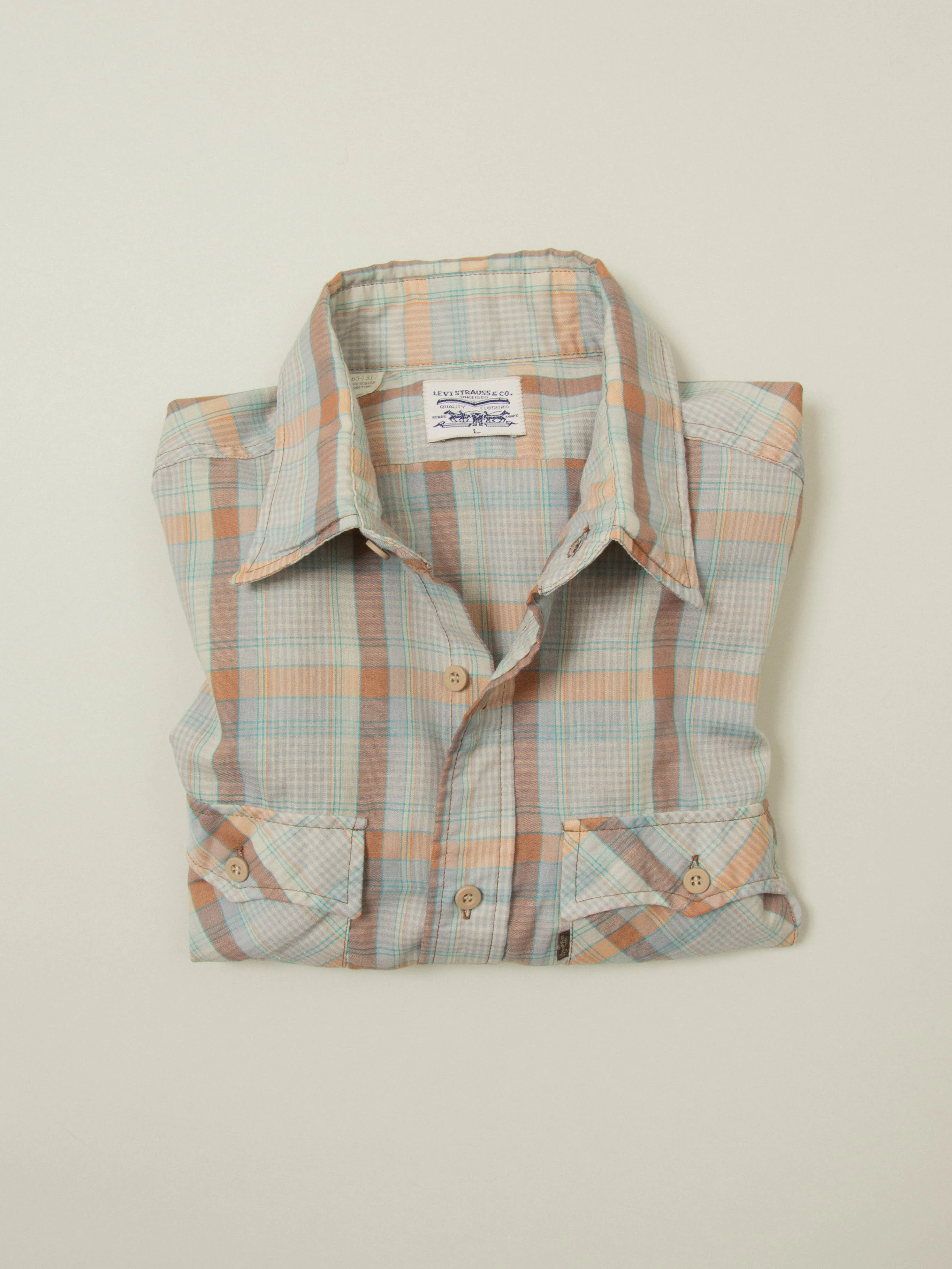 Vtg 1970s Levi's Western Shirt - Made in USA (M/L) - Image 8