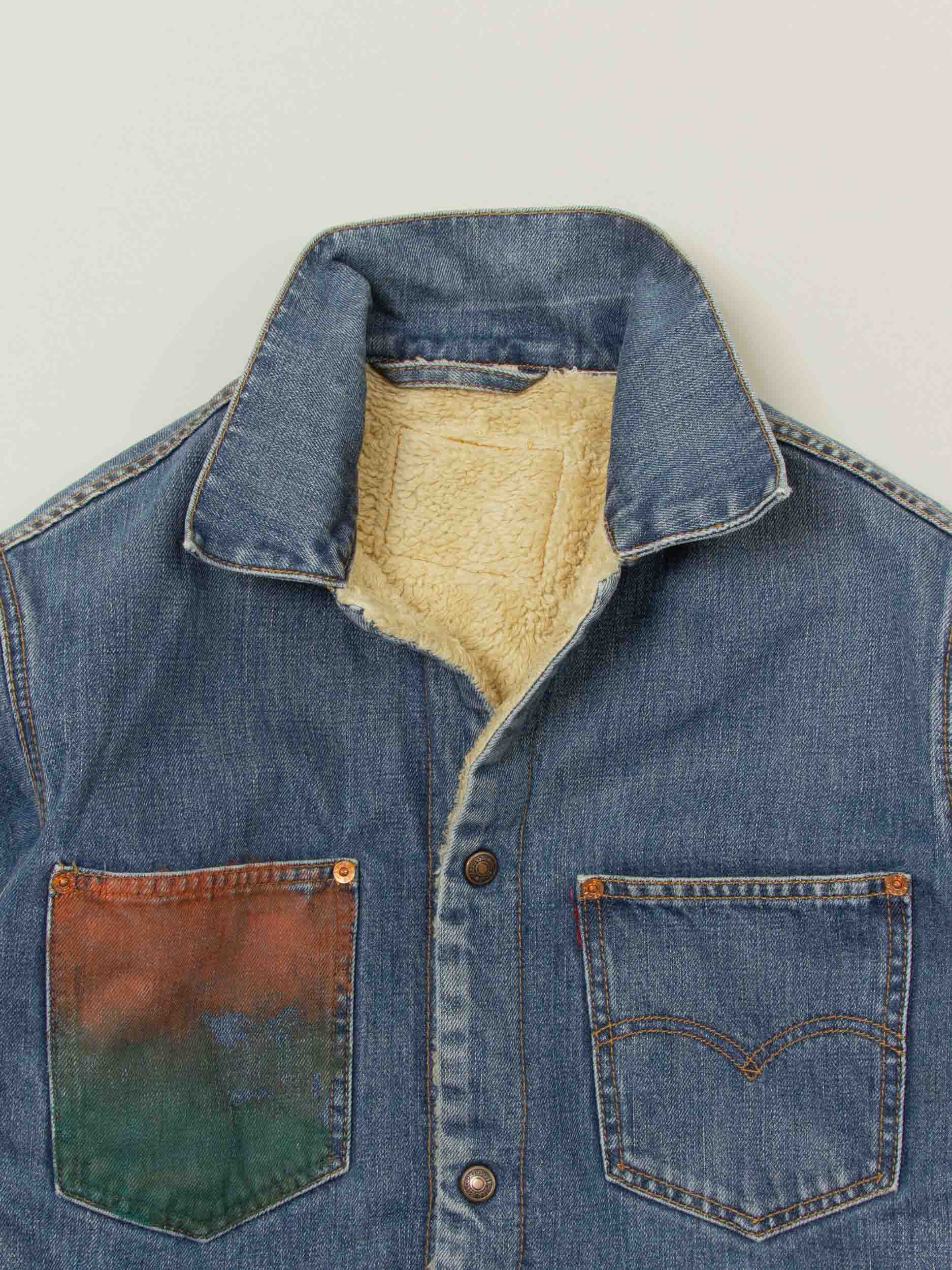 Vtg 1970s Lined Levi's Denim Jacket (S/M) - Image 4