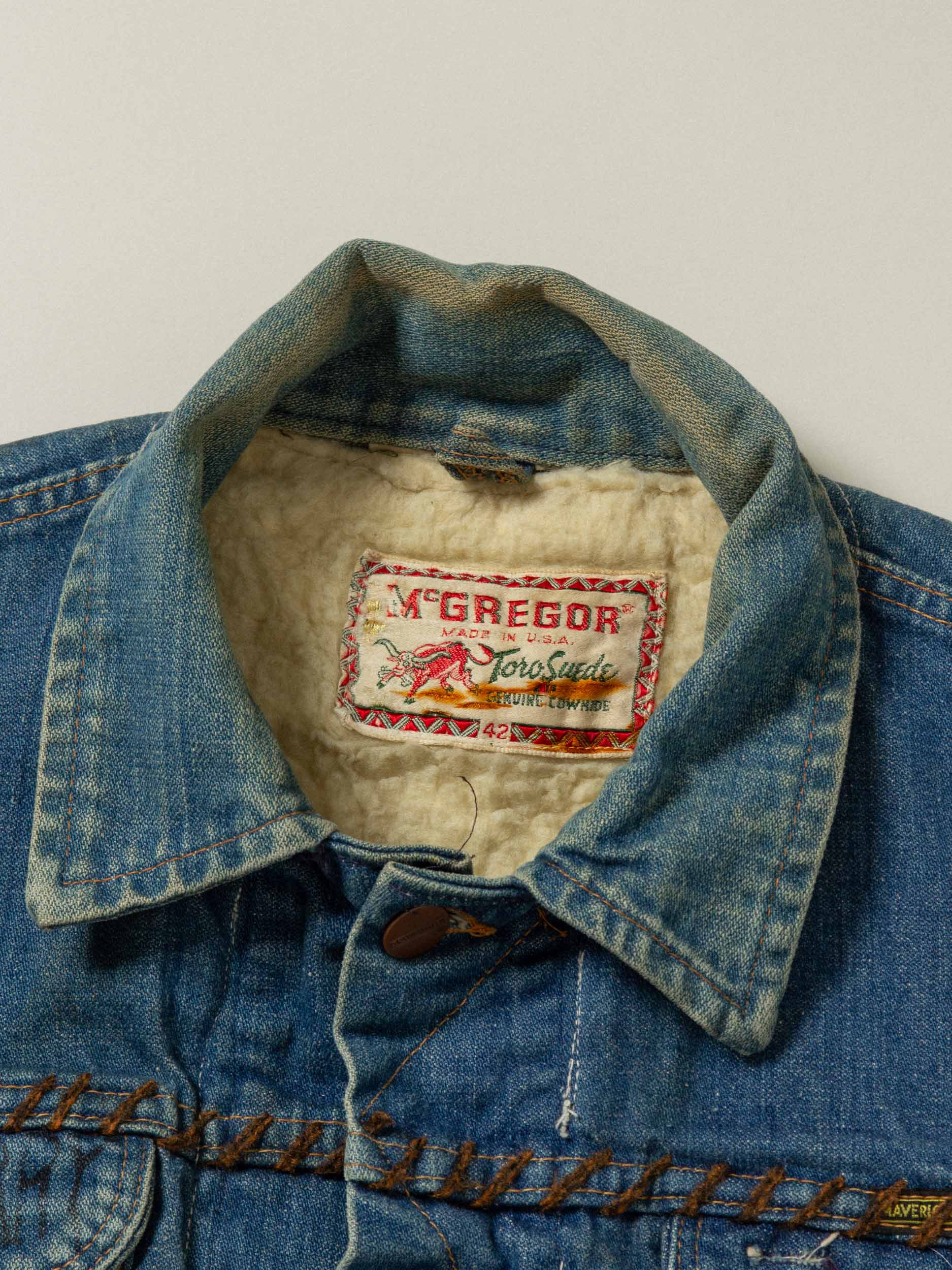 Vtg 1970s Maverick Hand Painted Custom Biker Denim Vest - Made in USA (M) - Image 4