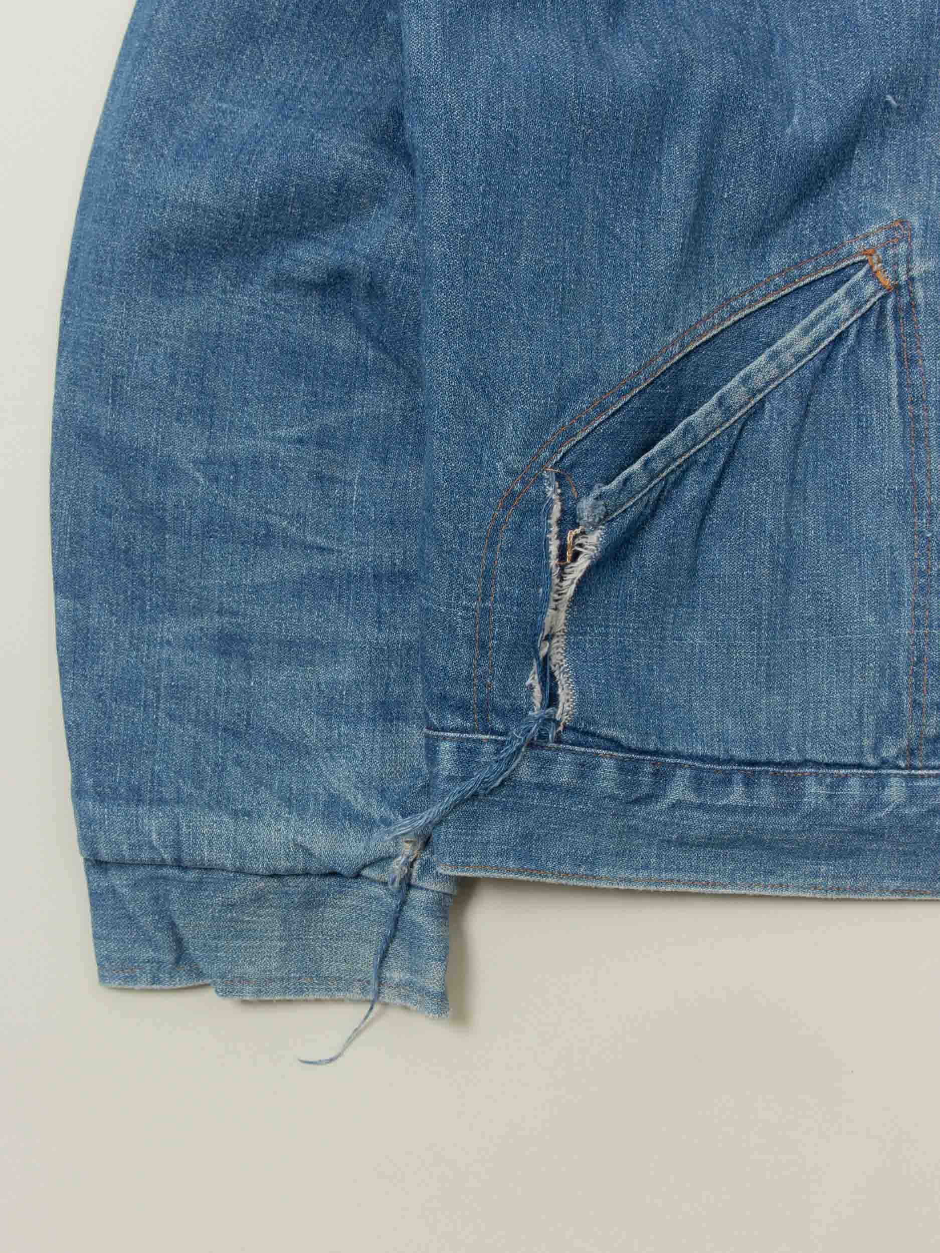 Vtg 1970s Maverick Lined Denim Jacket – Made in USA (S/M) - Image 5