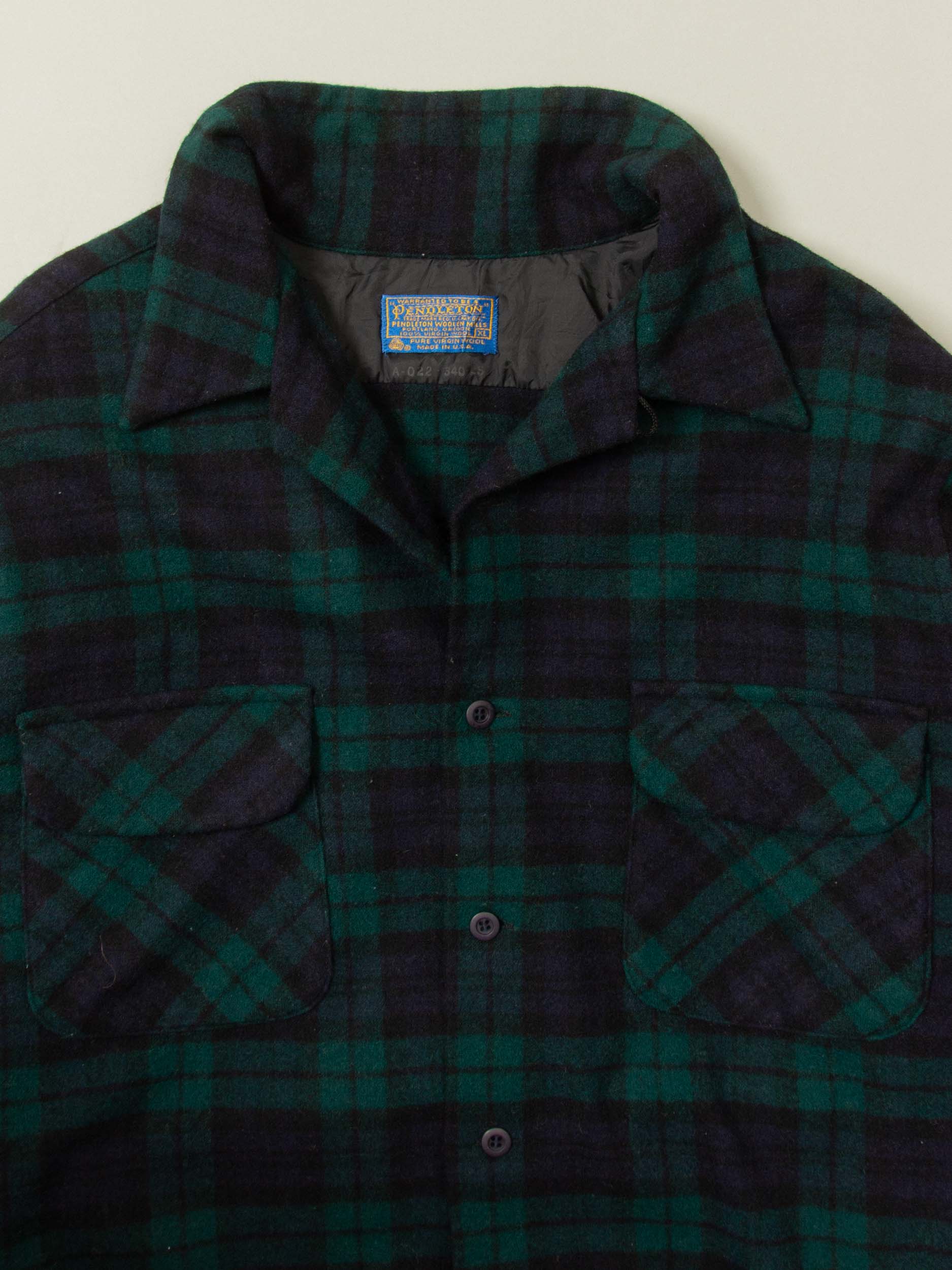 Vtg 1970s Pendleton Tartan Plaid Wool Shirt – Made in USA (L) - Image 3