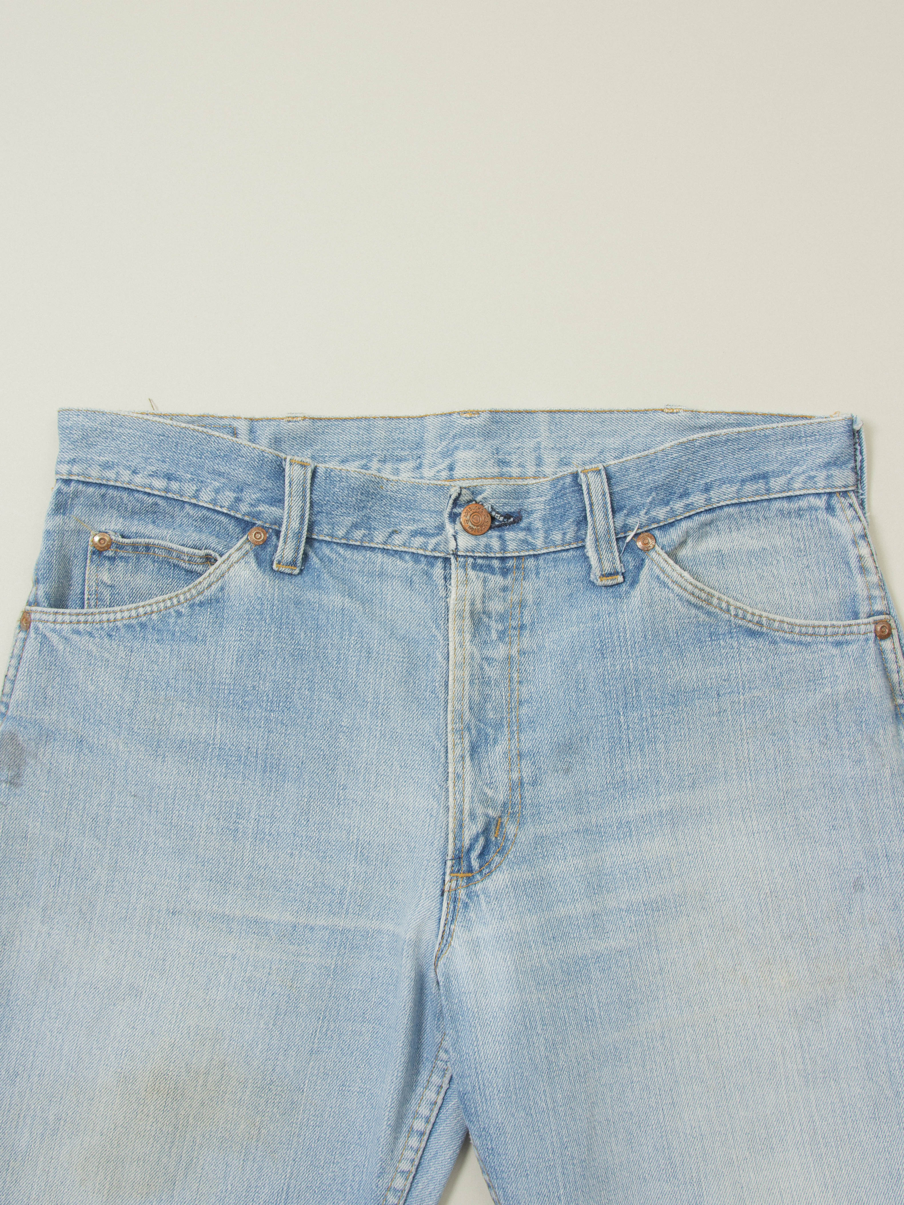 Vtg 1970s Roebucks Bootcut Jeans - Made in USA (34x28) - Image 2