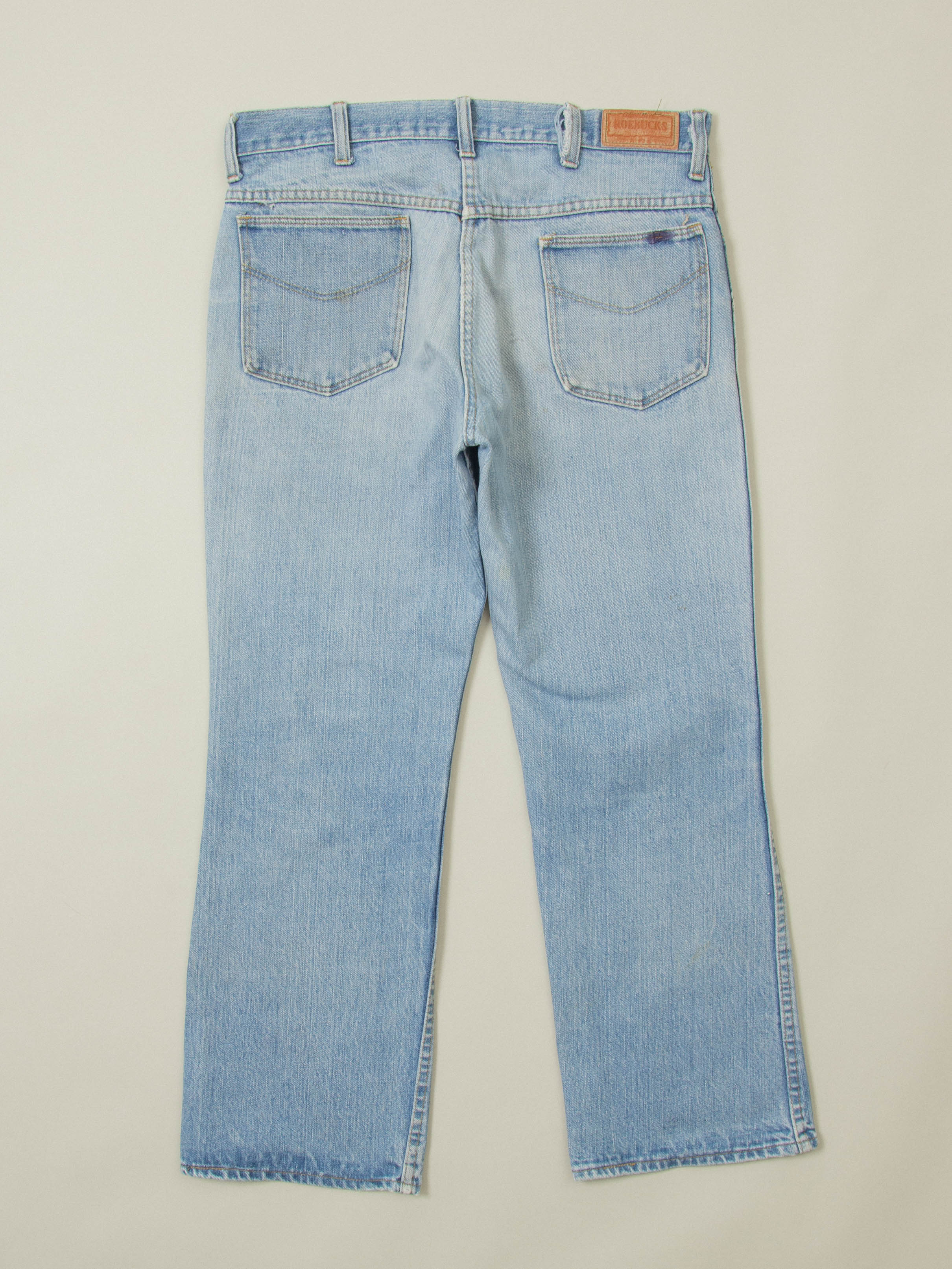 Vtg 1970s Roebucks Bootcut Jeans - Made in USA (34x28) - Image 3