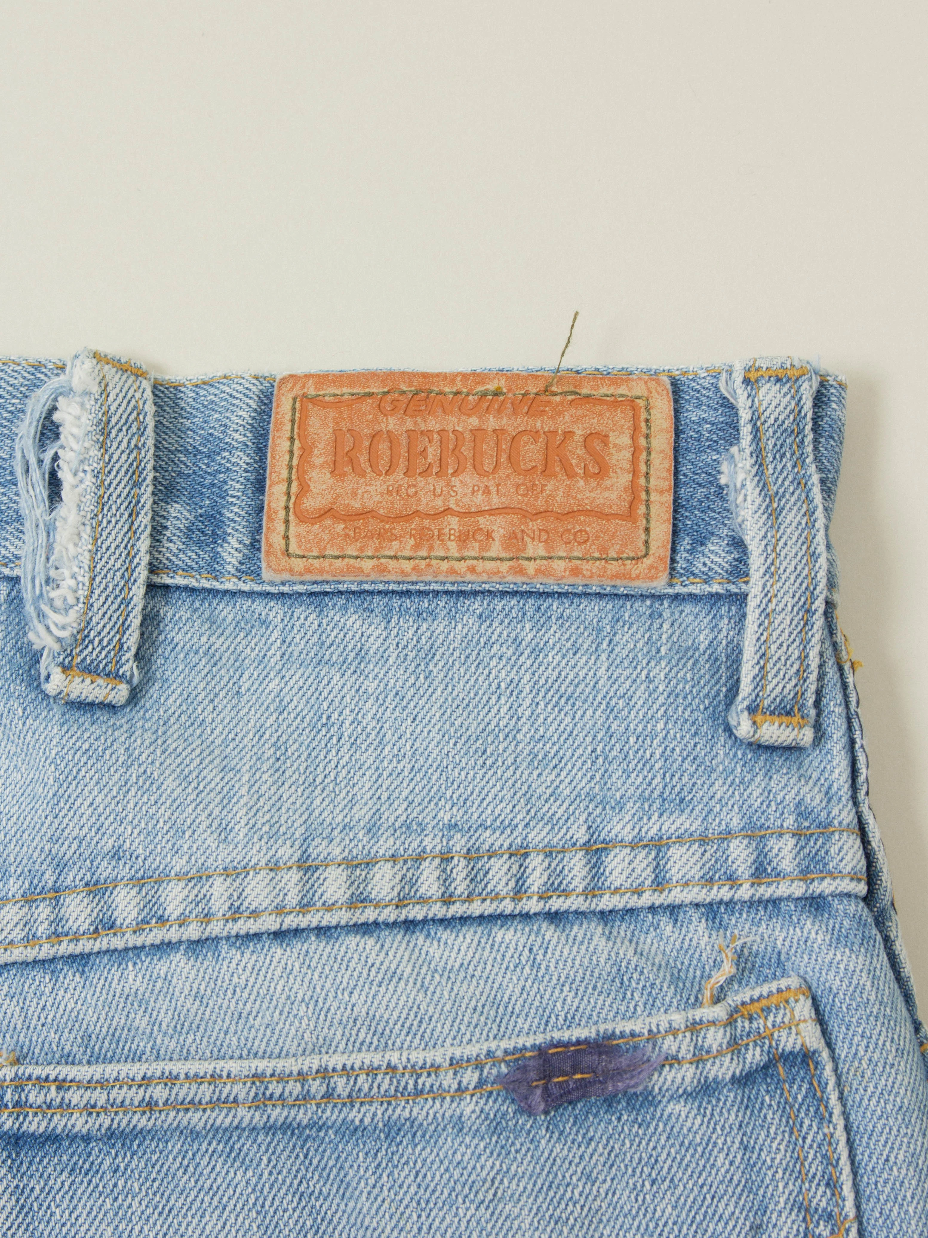 Vtg 1970s Roebucks Bootcut Jeans - Made in USA (34x28) - Image 5