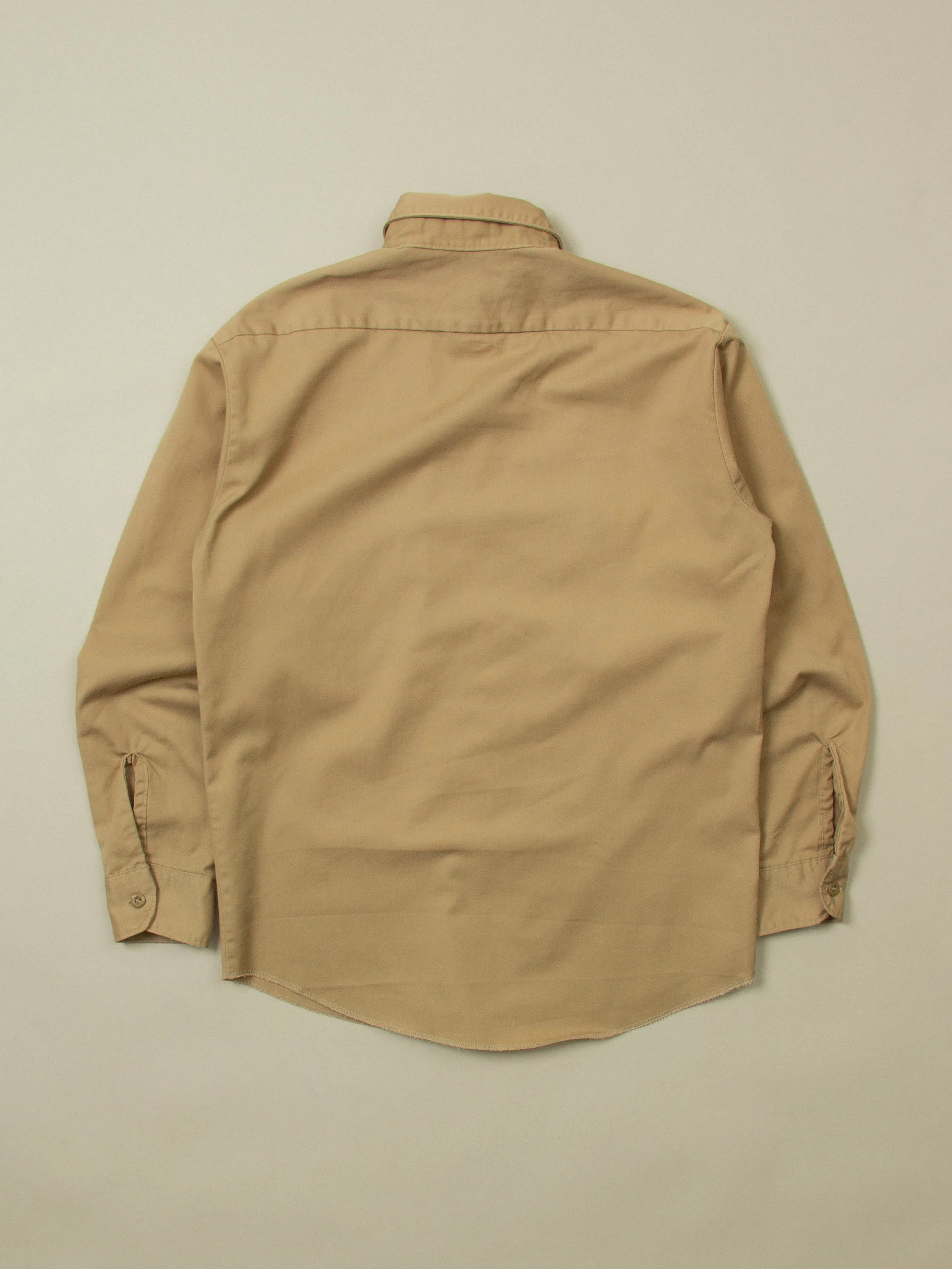 Vtg 1970s Sears Khaki Shirt (S) - Image 3
