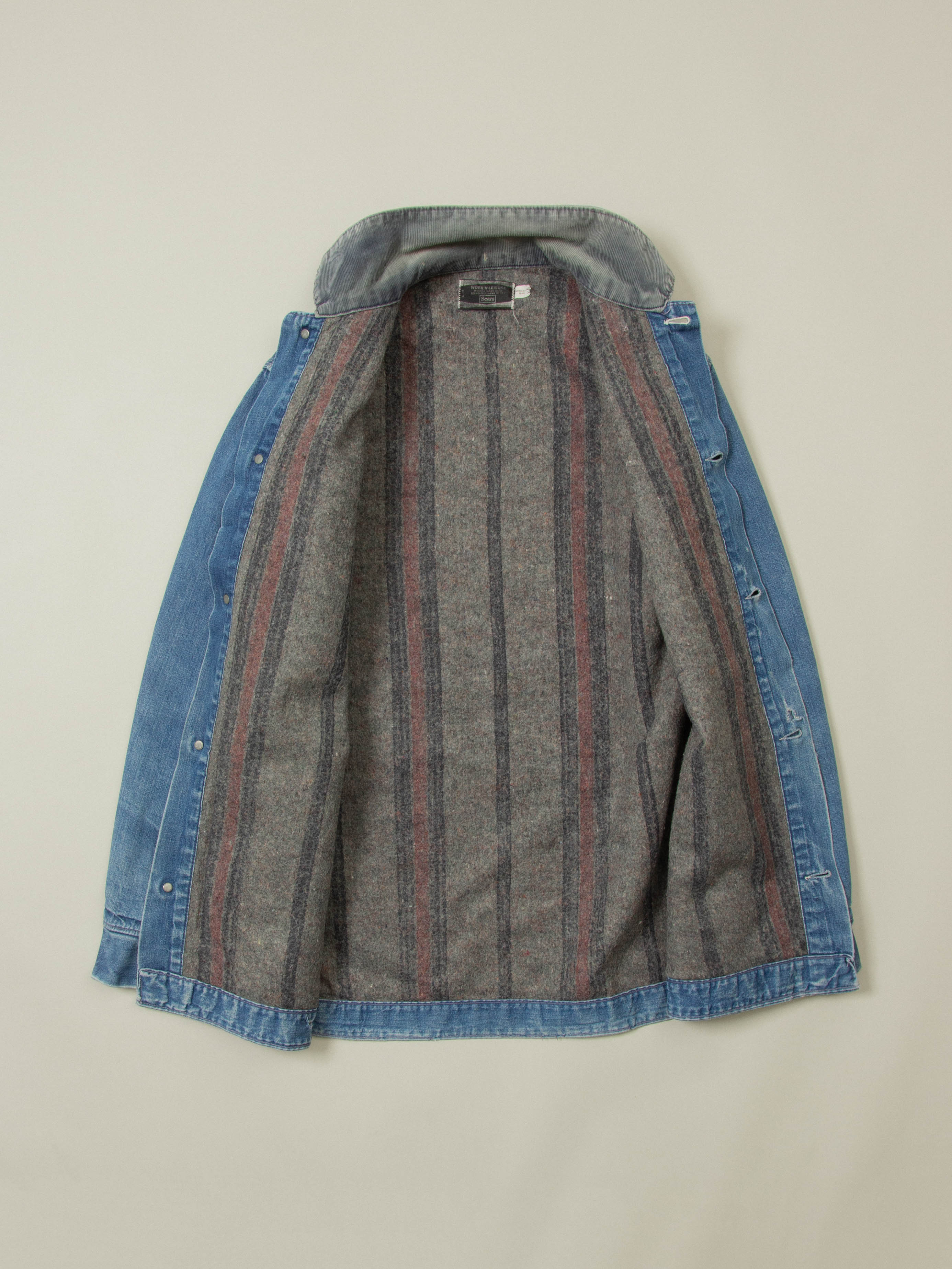 Vtg 1970s Sears Lined Loco Chore Denim Jacket (M/L) - Image 2