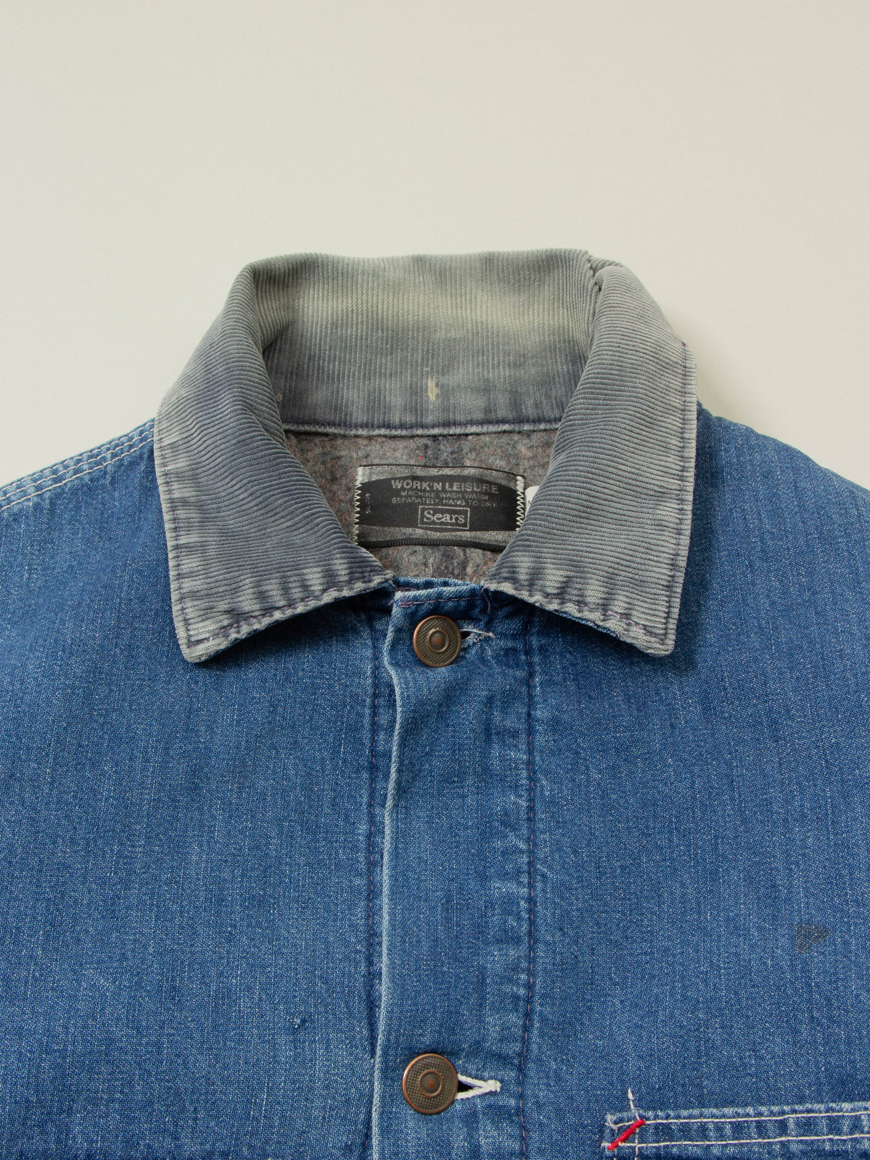Vtg 1970s Sears Lined Loco Chore Denim Jacket (M/L) - Image 3