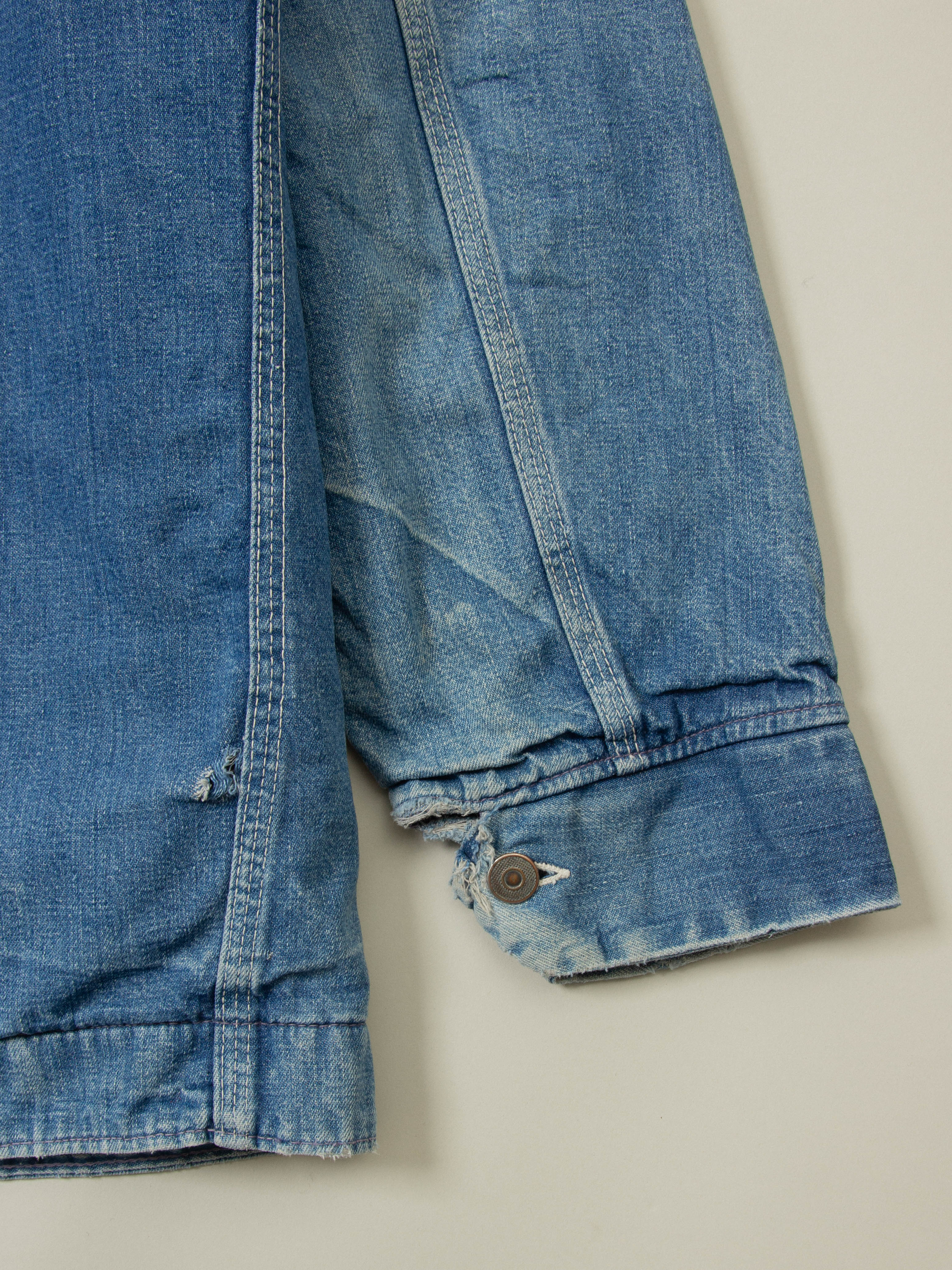 Vtg 1970s Sears Lined Loco Chore Denim Jacket (M/L) - Image 7