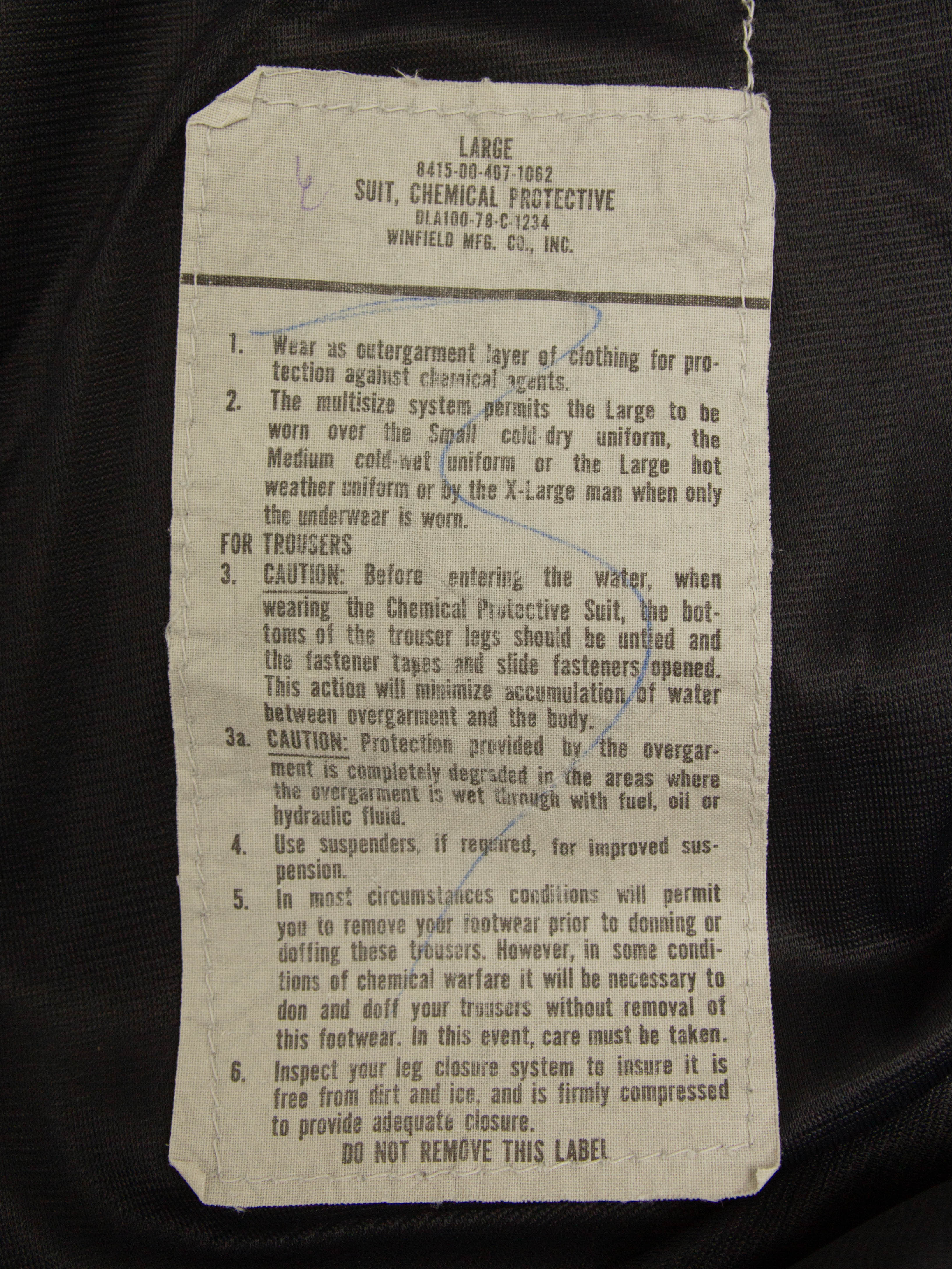 Vtg 1970s US Army Chemical Protective Trousers (40x30) - Image 5