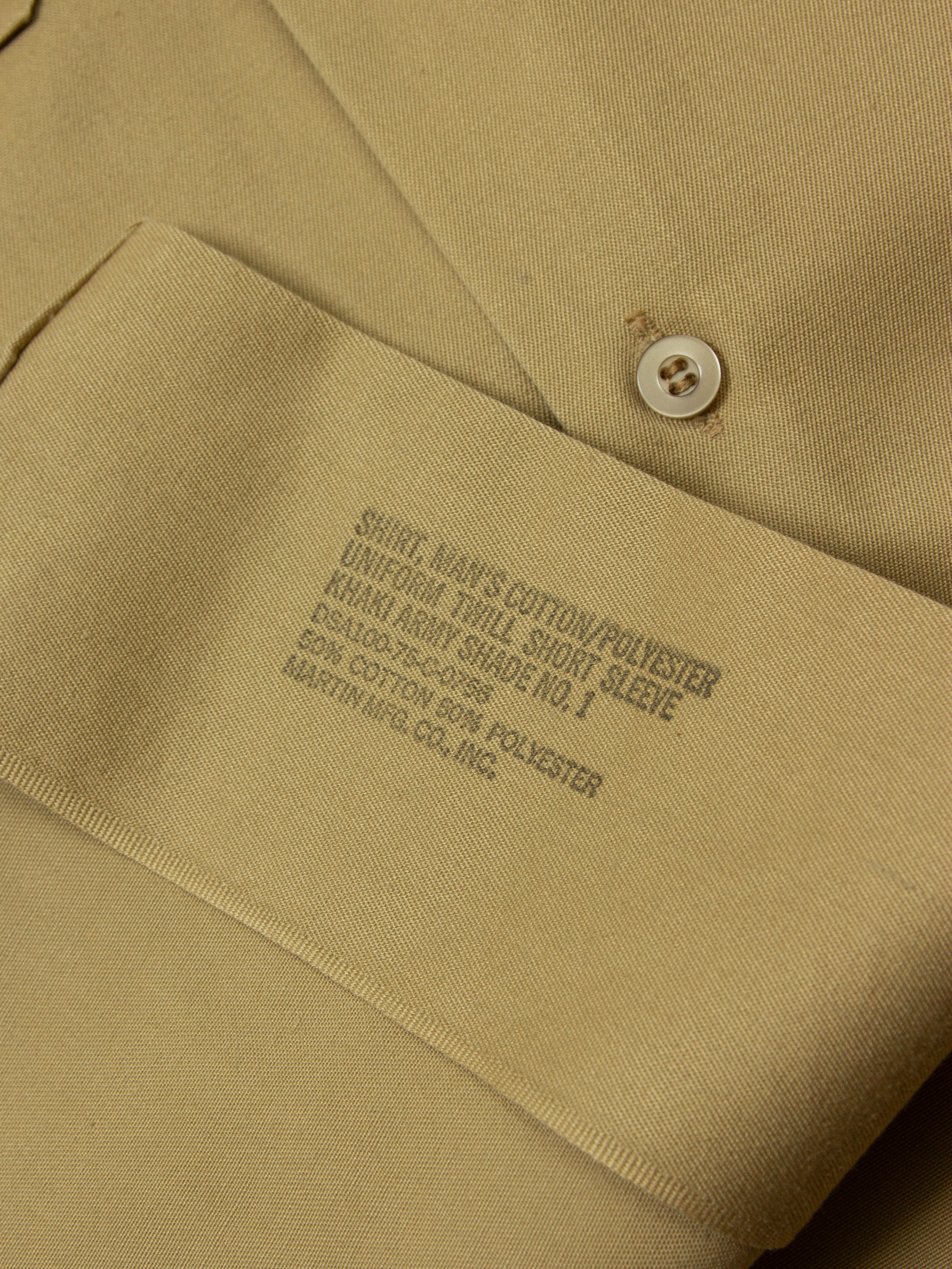 Vtg 1970s US Army Short Sleeve Officer Shirt (S) - Image 3