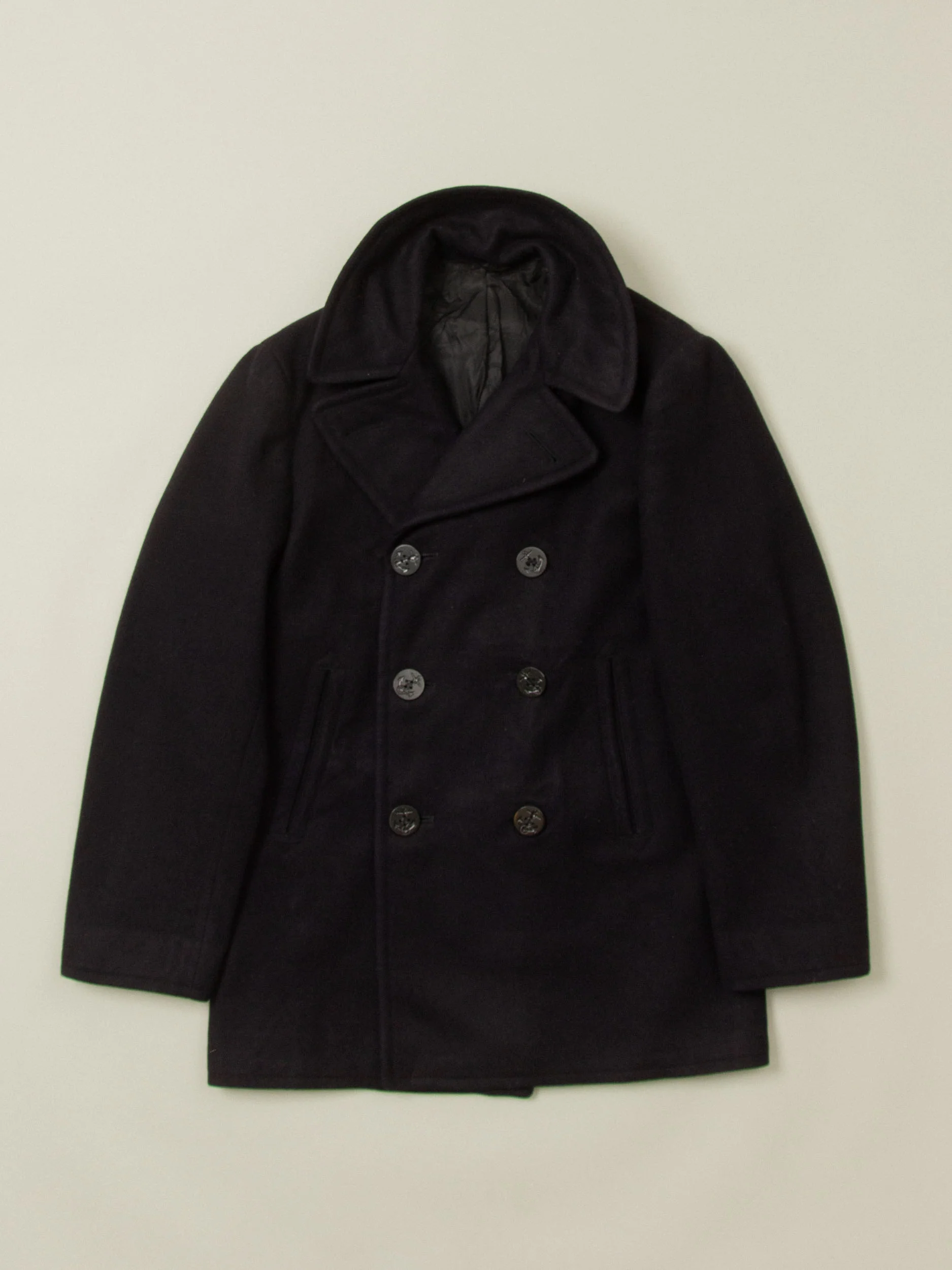 Vtg 1970s US Navy Wool Peacoat - Made in USA (M/L)