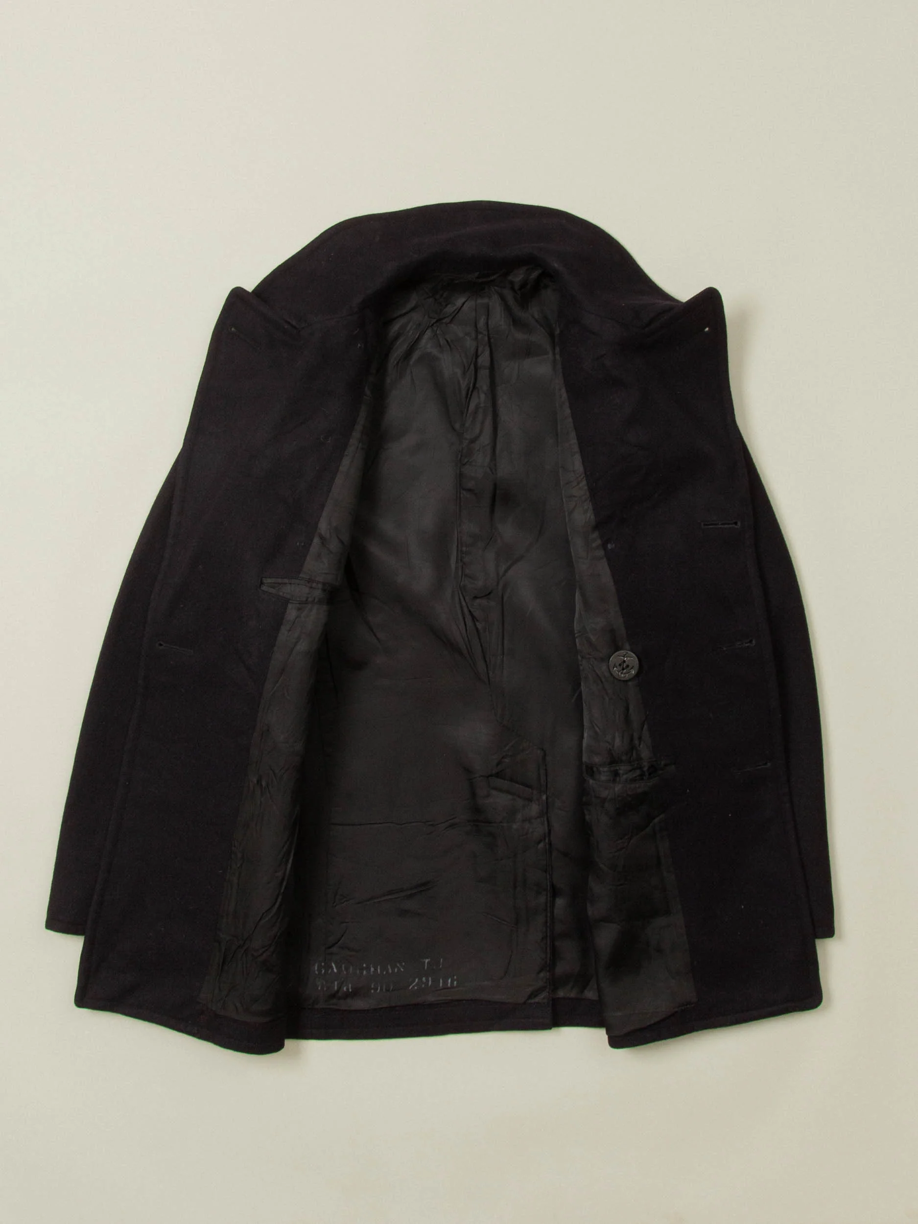 Vtg 1970s US Navy Wool Peacoat - Made in USA (M/L) - Image 3