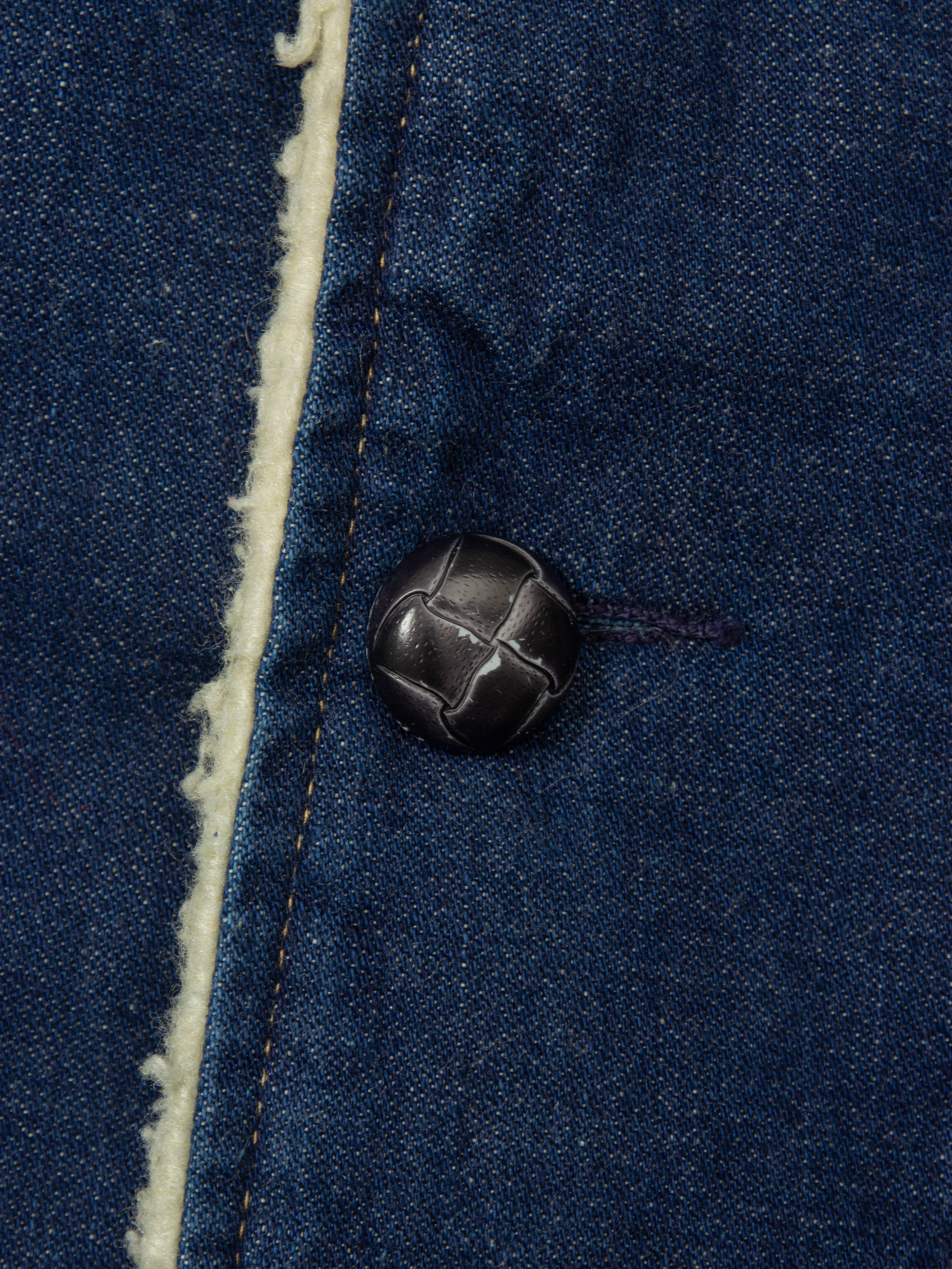 Vtg 1970s Wiman Sherpa Denim Coat - Made in USA (M) - Image 7