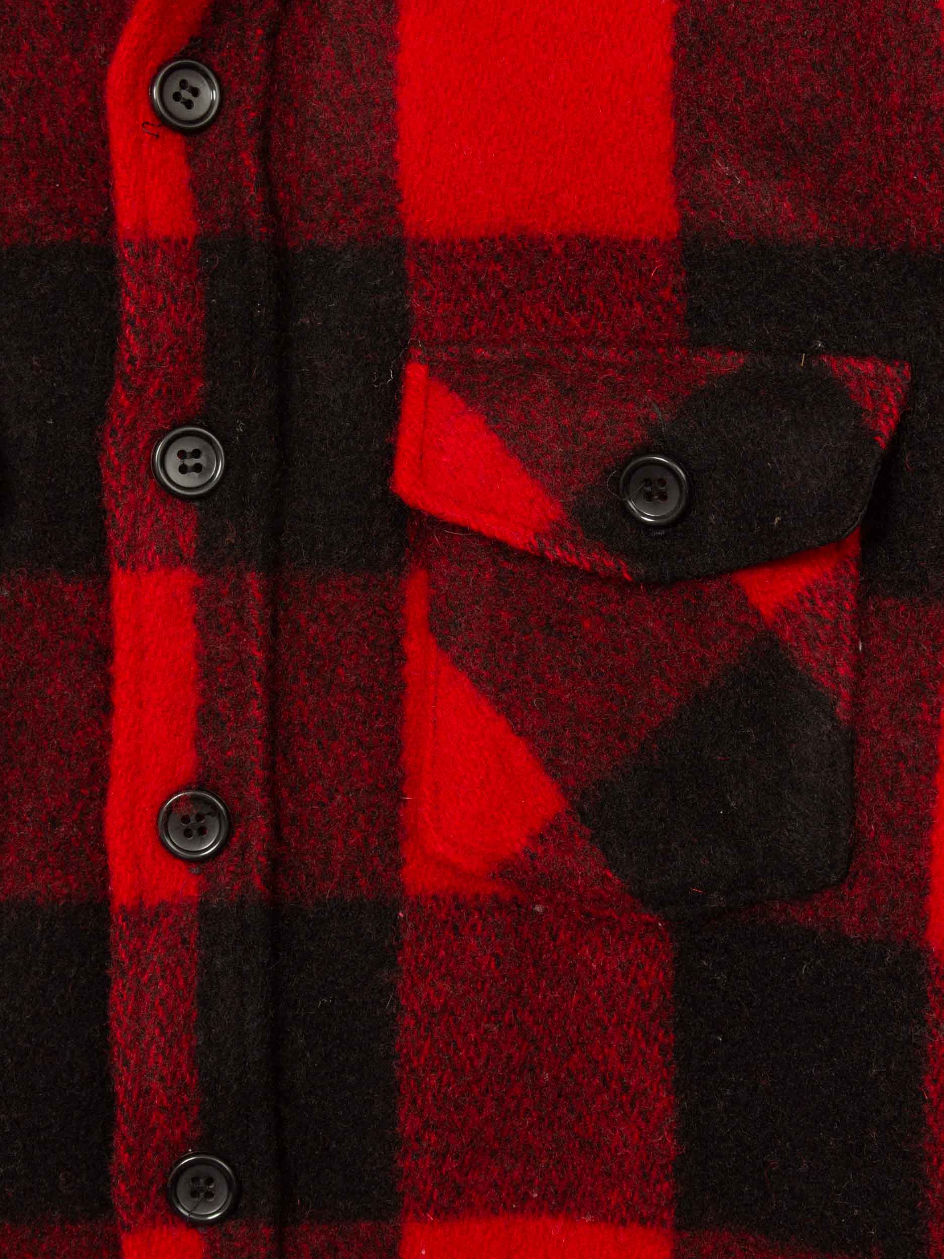 Vtg 1970s Woolrich Buffalo Plaid Shirt – Made in USA (M) - Image 4