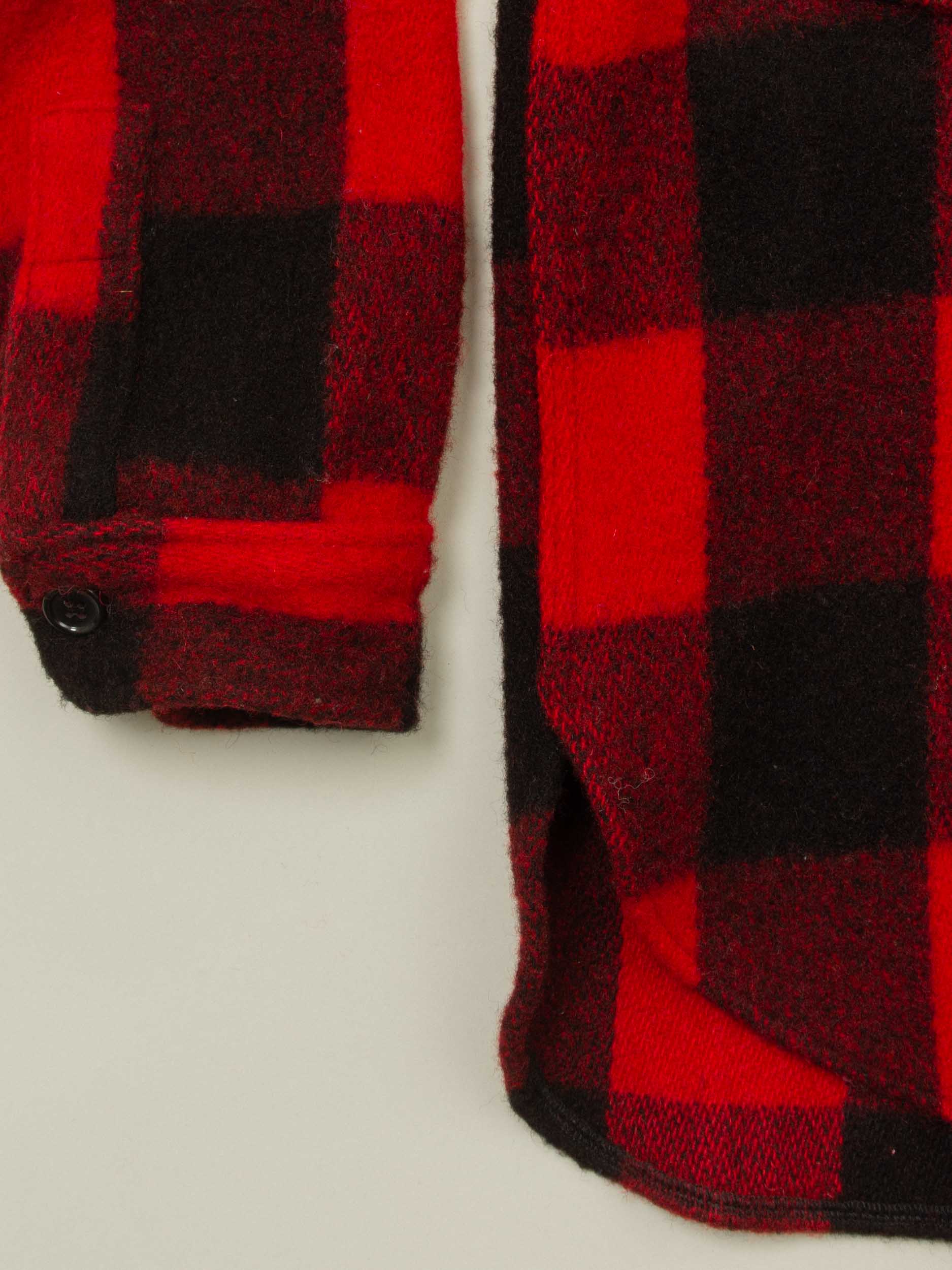 Vtg 1970s Woolrich Buffalo Plaid Shirt – Made in USA (M) - Image 5