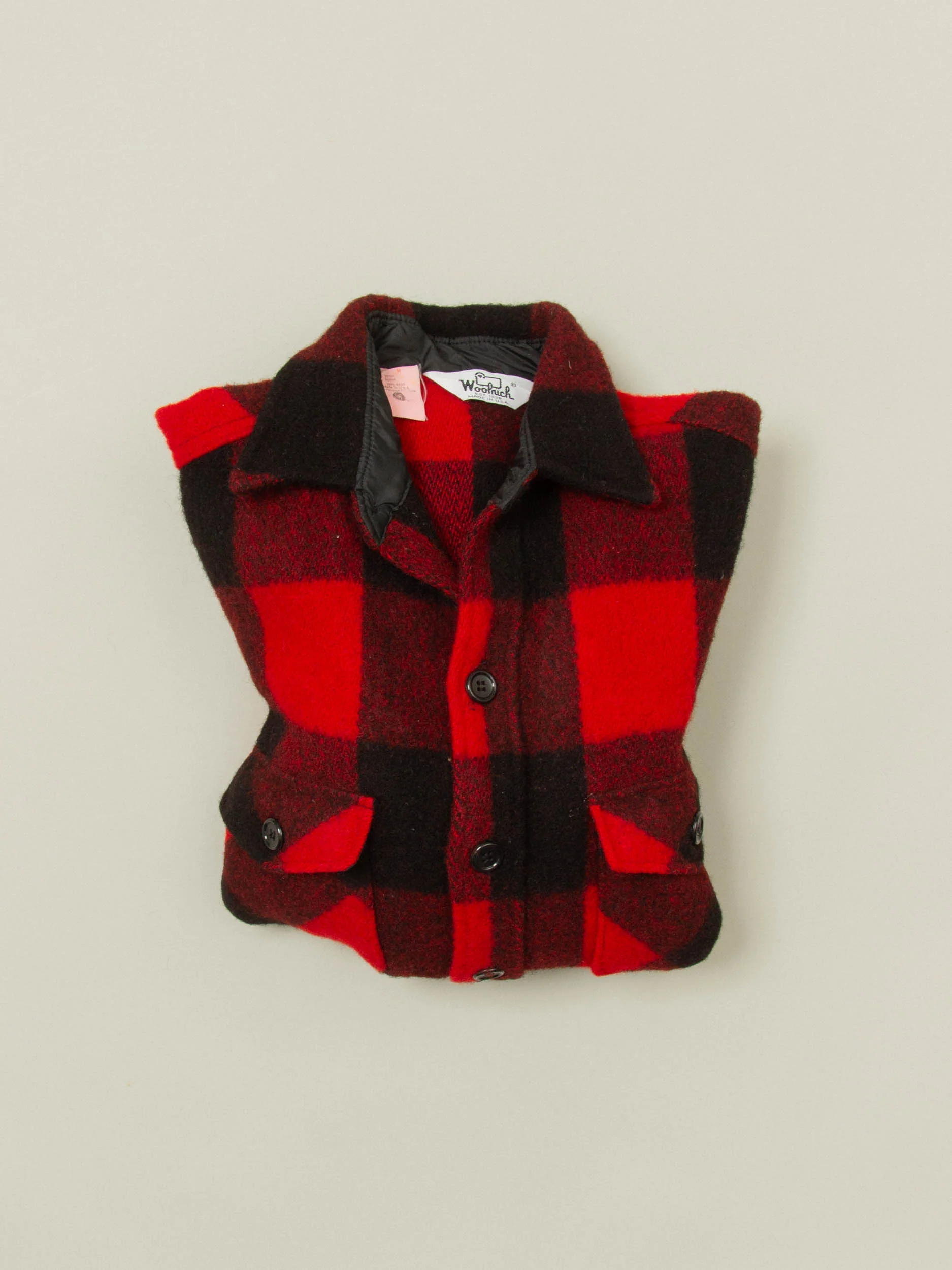 Vtg 1970s Woolrich Buffalo Plaid Shirt – Made in USA (M) - Image 7