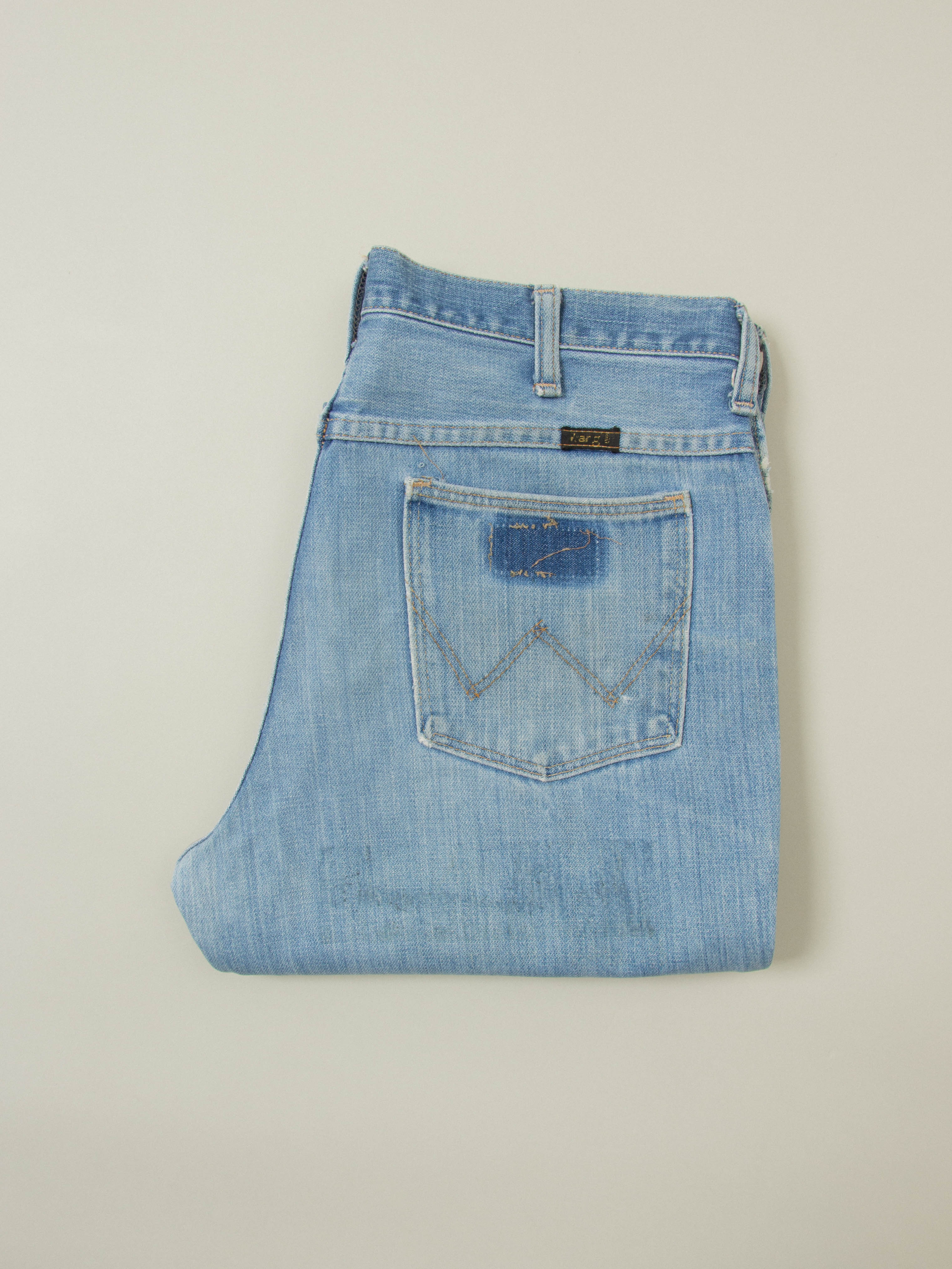 Vtg 1970s Wrangler Bootcut Jeans – Made in USA (34x31) - Image 10