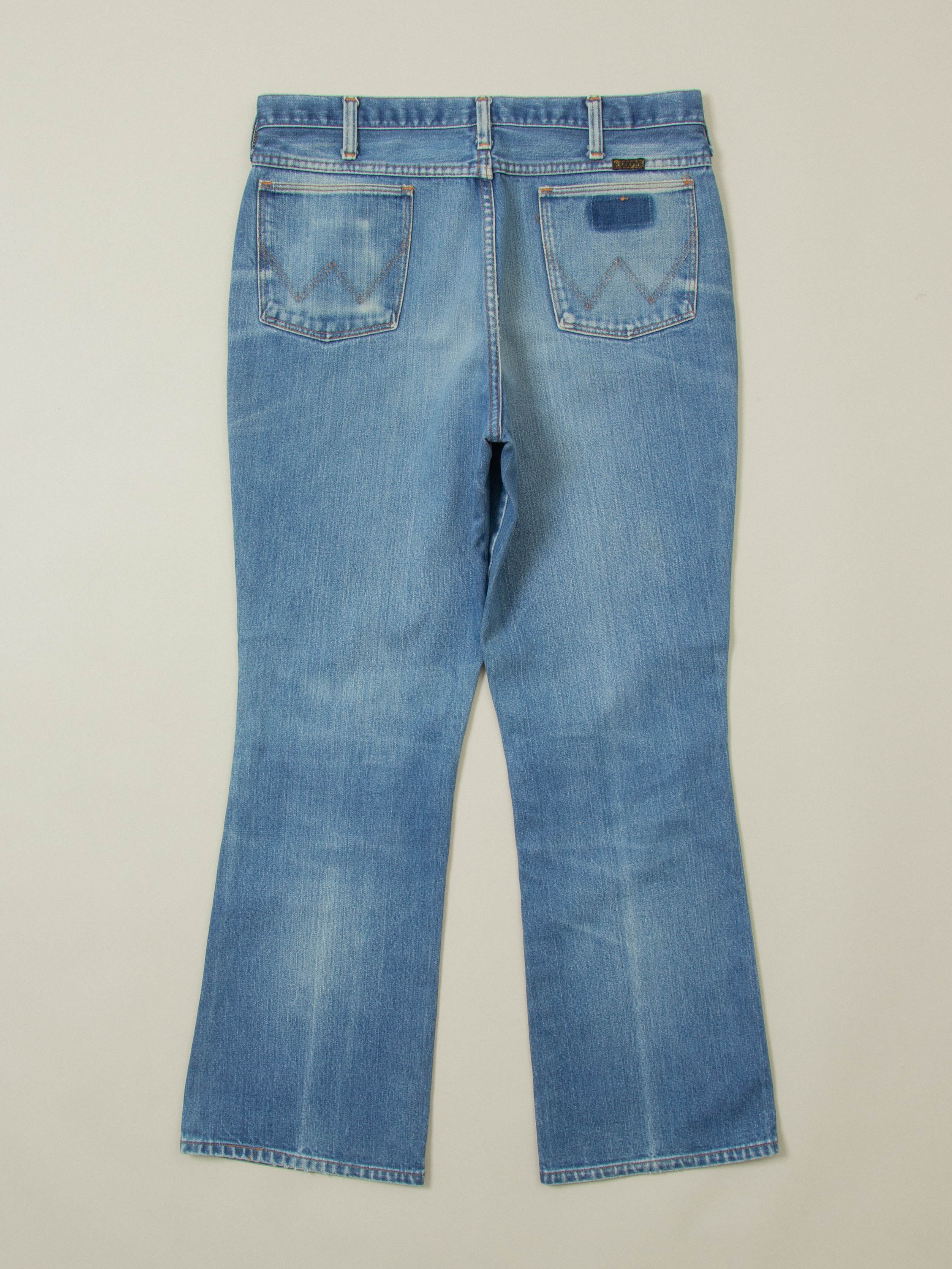 Vtg 1970s Wrangler Bootcut Jeans - Made in USA (34x31) - Image 2