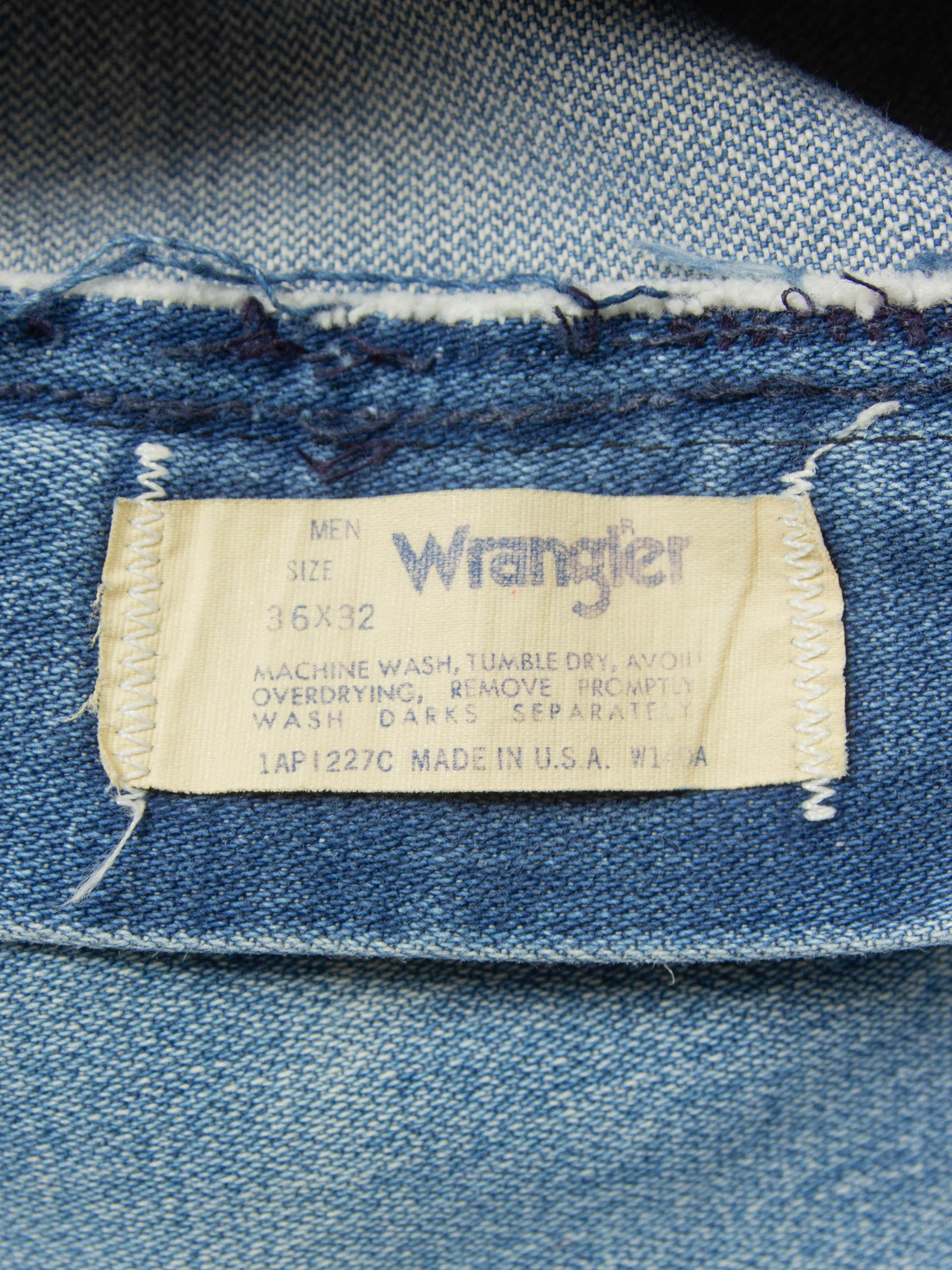 Vtg 1970s Wrangler Bootcut Jeans - Made in USA (34x31) - Image 5