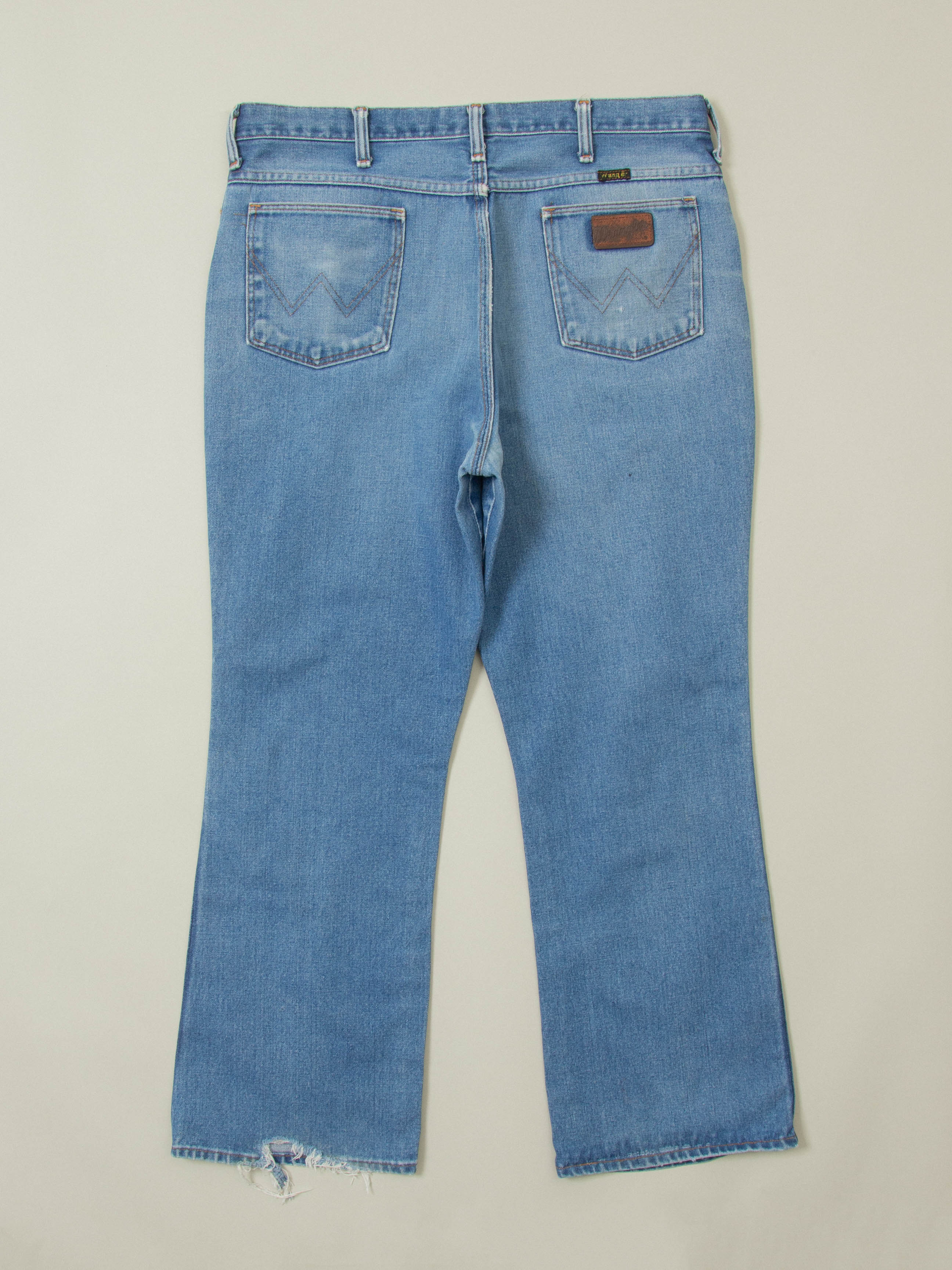 Vtg 1970s Wrangler Bootcut Jeans - Made in USA (36x30) - Image 2