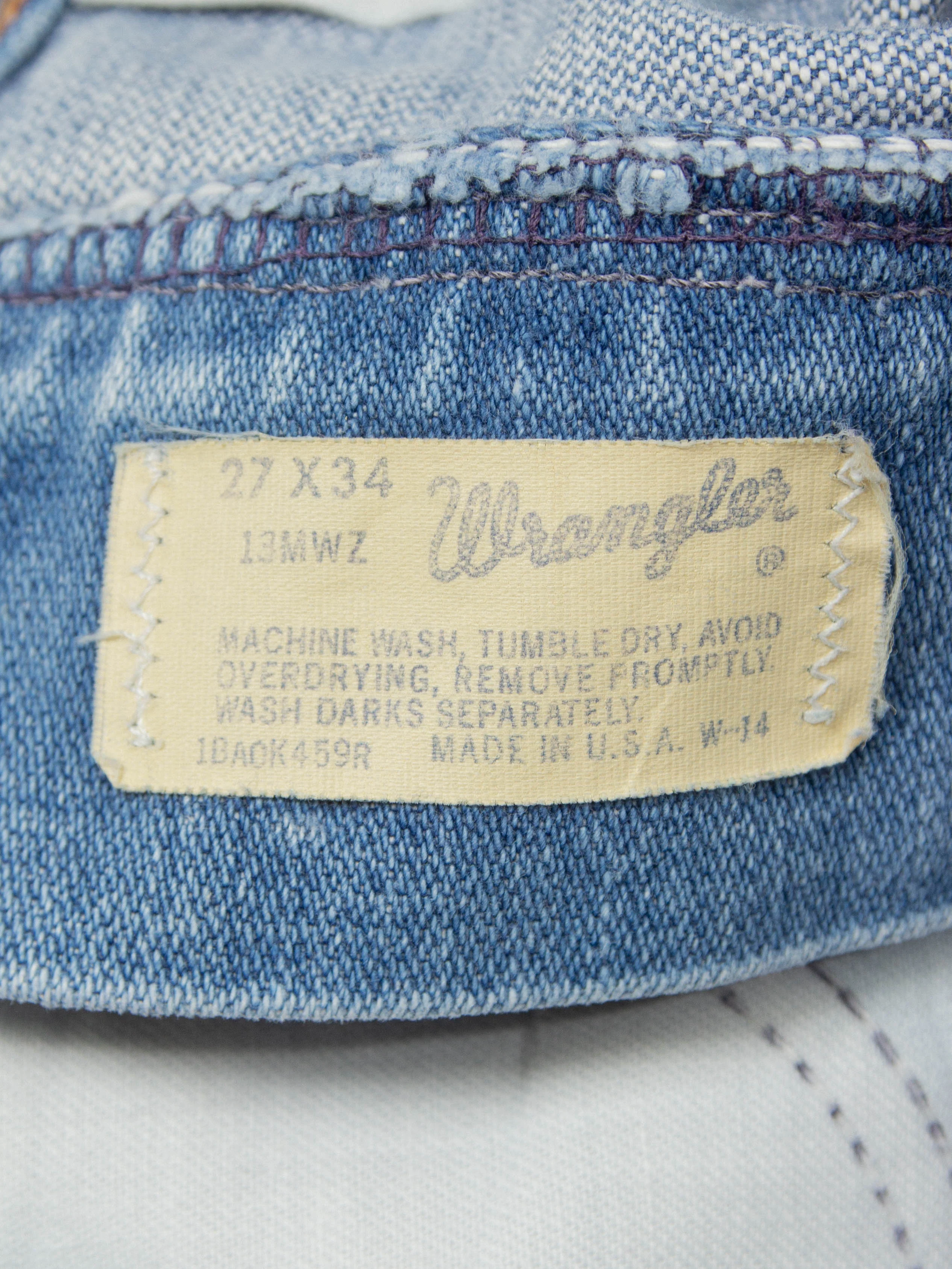 Vtg 1970s Wrangler Bootcut Jeans - Made in USA (28x34) - Image 5
