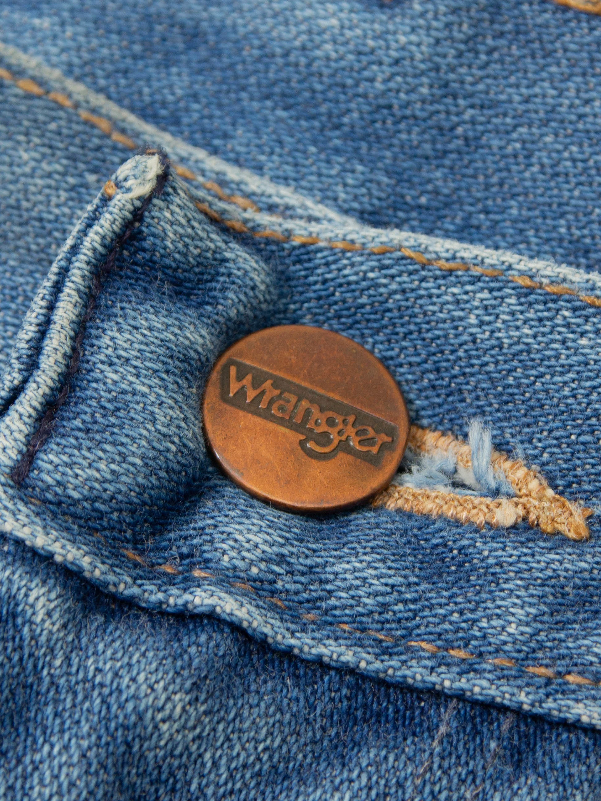 Vtg 1970s Wrangler Bootcut Jeans – Made in USA (38x31) - Image 4