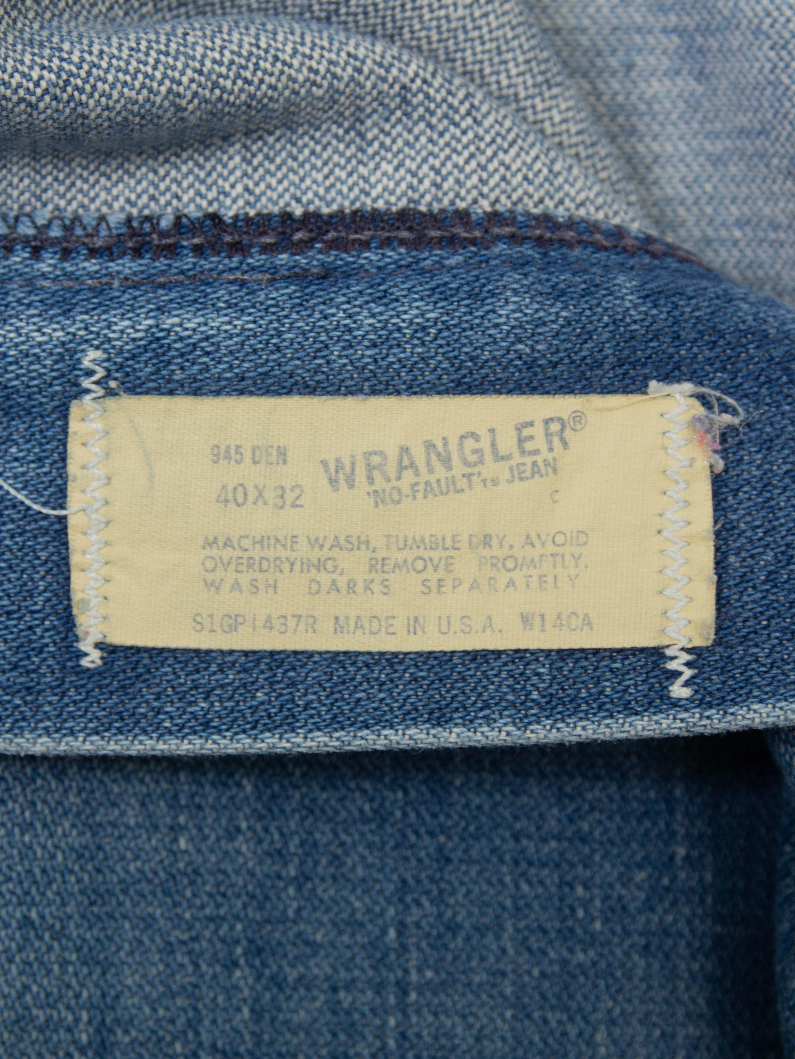 Vtg 1970s Wrangler Bootcut Jeans – Made in USA (38x31) - Image 6
