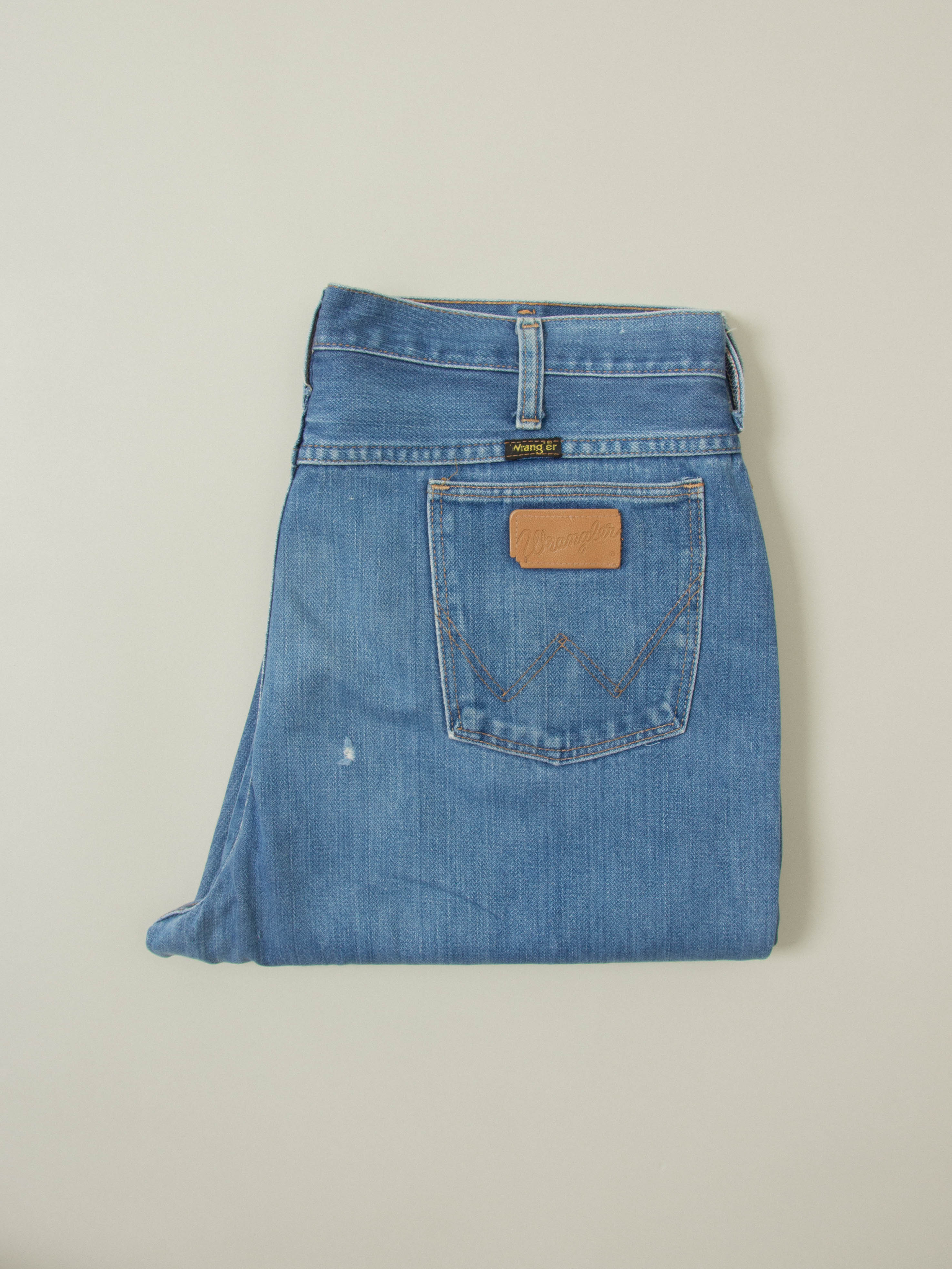 Vtg 1970s Wrangler Bootcut Jeans – Made in USA (38x31) - Image 8