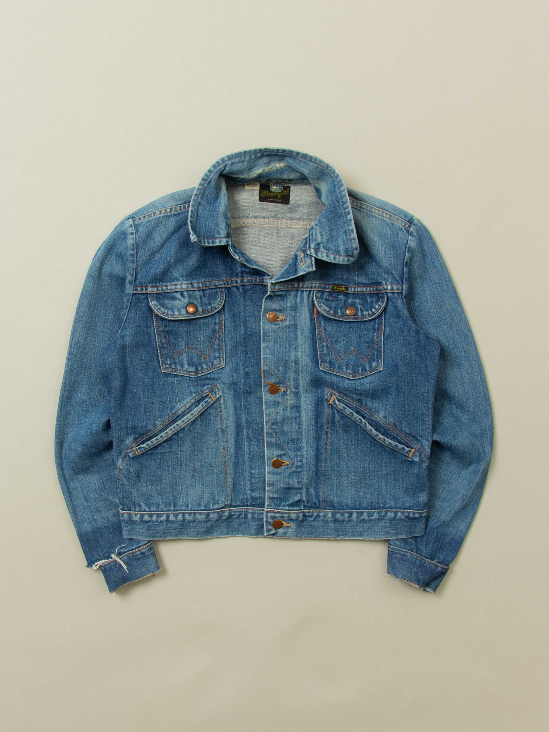 Vtg 1970s Wrangler Denim Jacket – Made in USA (S)