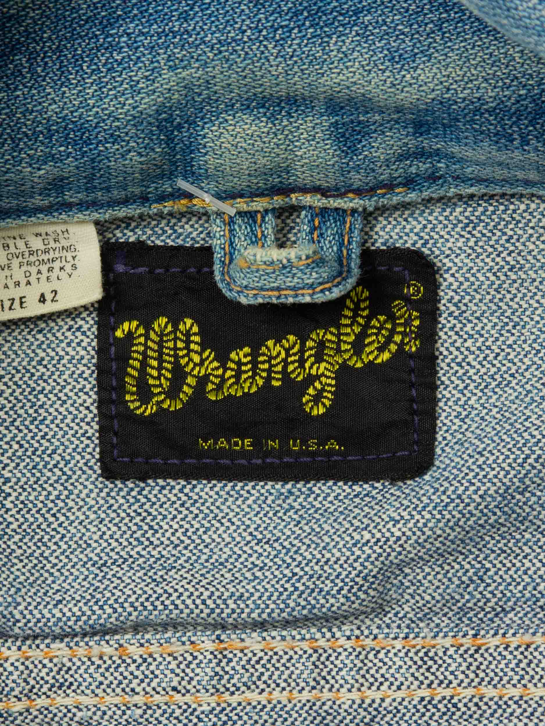 Vtg 1970s Wrangler Denim Jacket – Made in USA (S) - Image 3