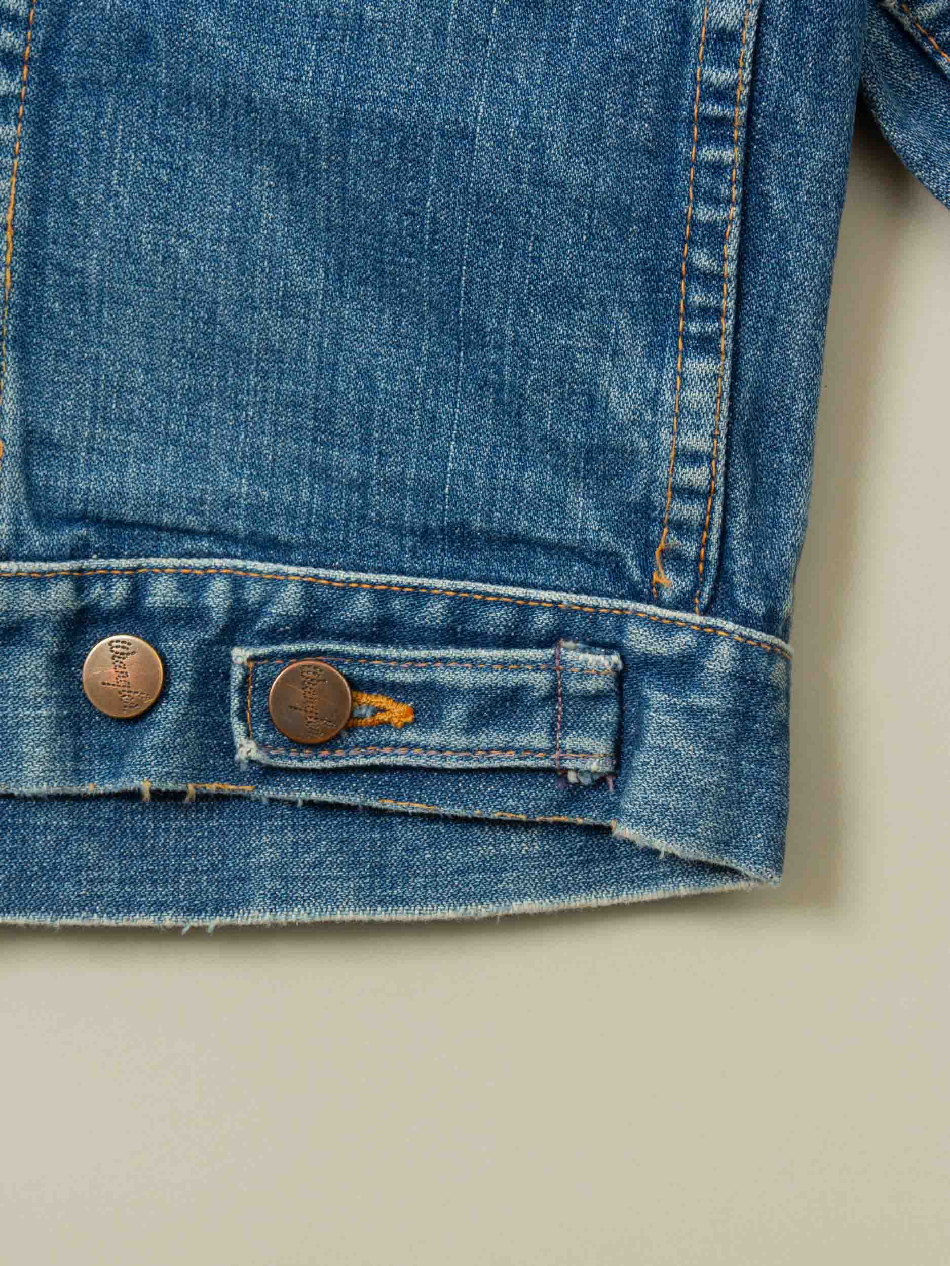 Vtg 1970s Wrangler Denim Jacket – Made in USA (S) - Image 7