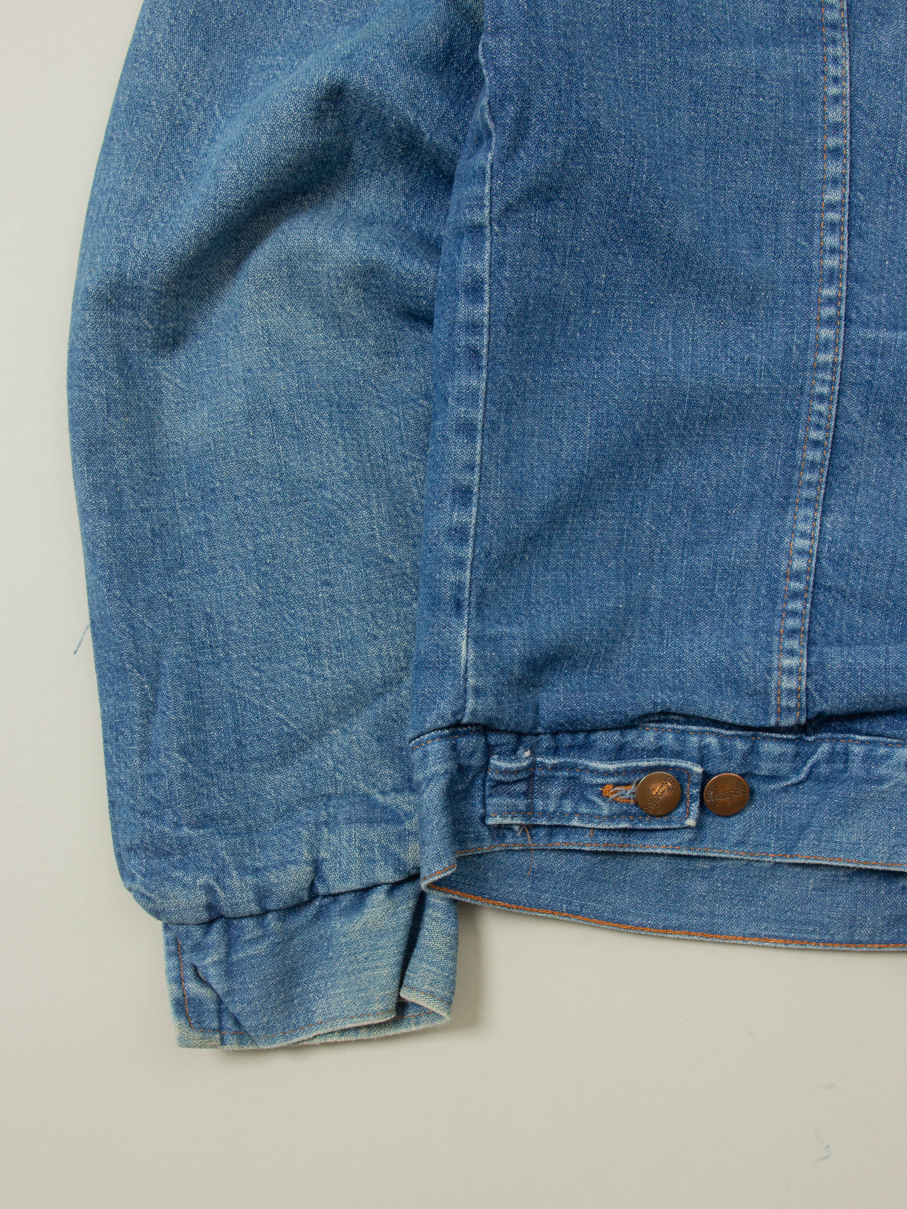 Vtg 1970s Wrangler Lined Denim Jacket - Made in USA (S) - Image 8