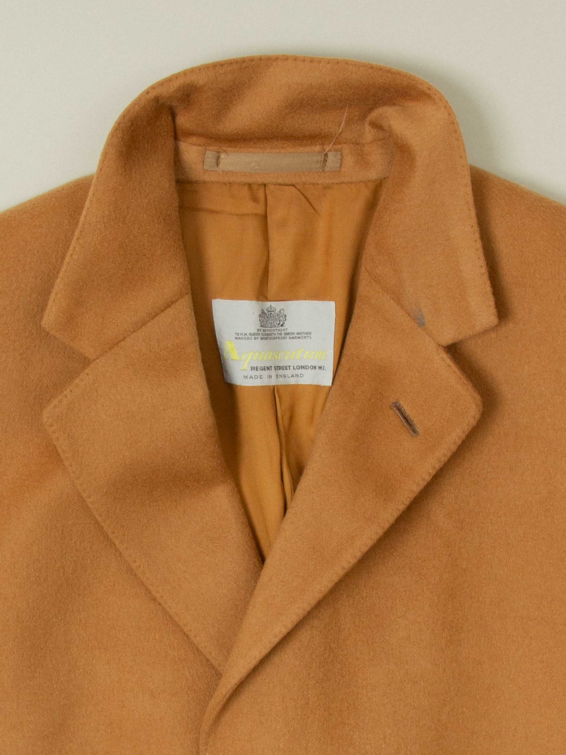 Vtg 1980s Aquascutum Cashmere Coat – Made in England (M) - Image 4