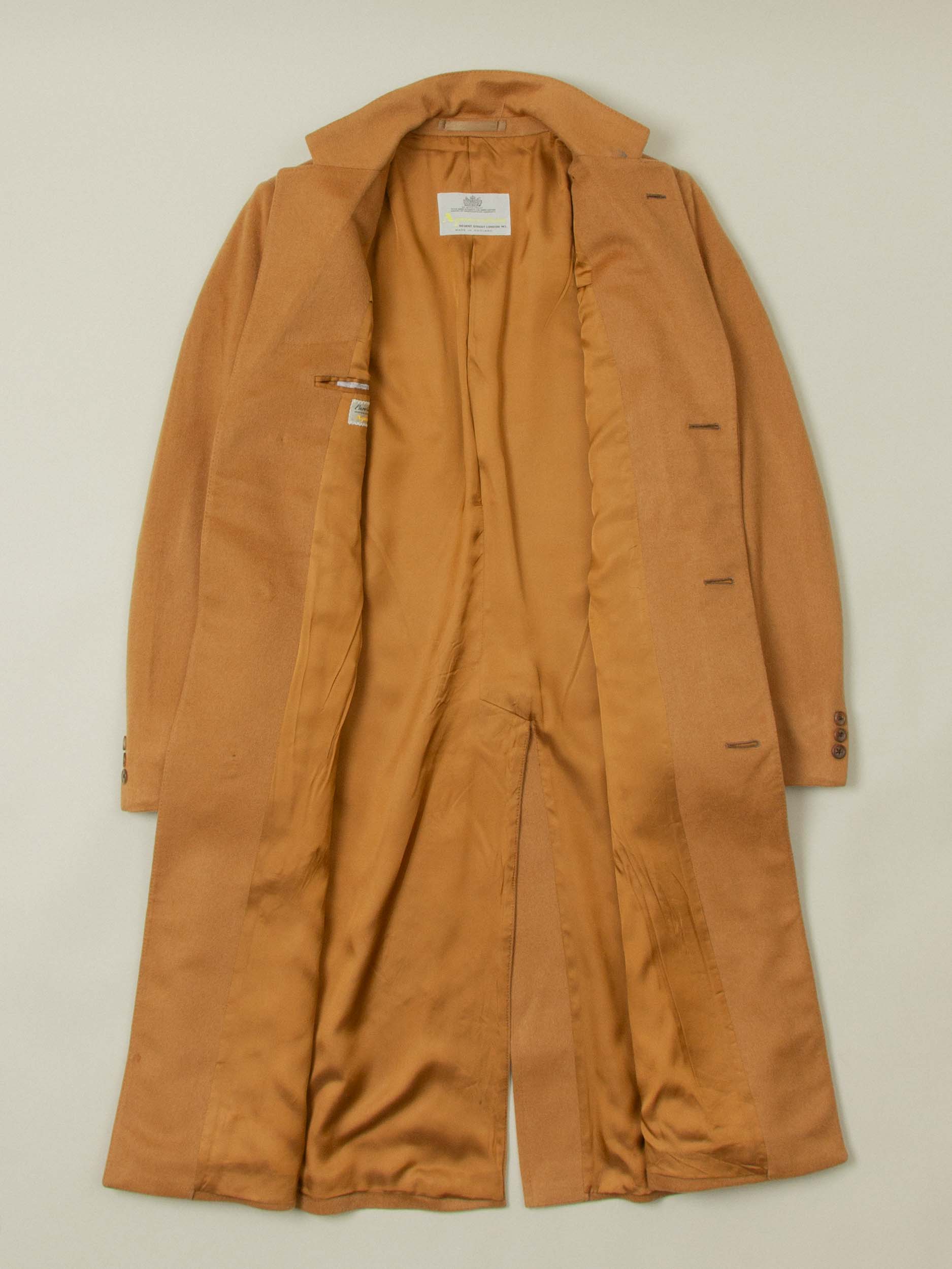 Vtg 1980s Aquascutum Cashmere Coat – Made in England (M) - Image 7