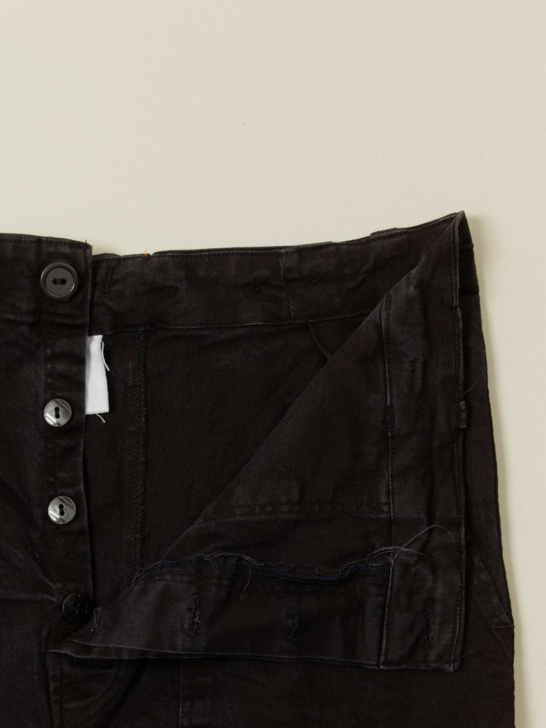 Vtg 1980s Black 'Fatigue' Trousers (32x30) - Image 3