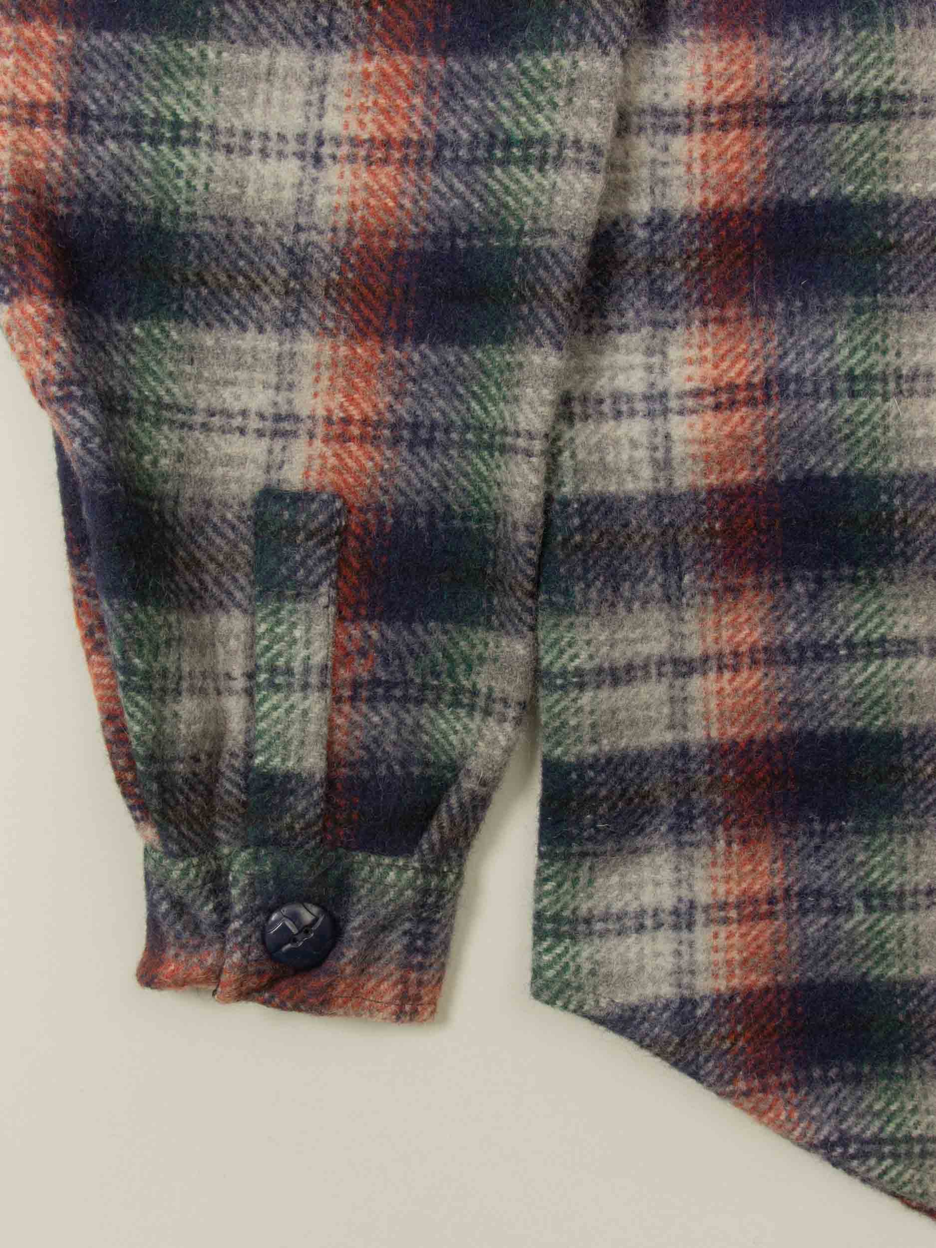 Vtg 1980s Checkered Plaid Shirt (L) - Image 2