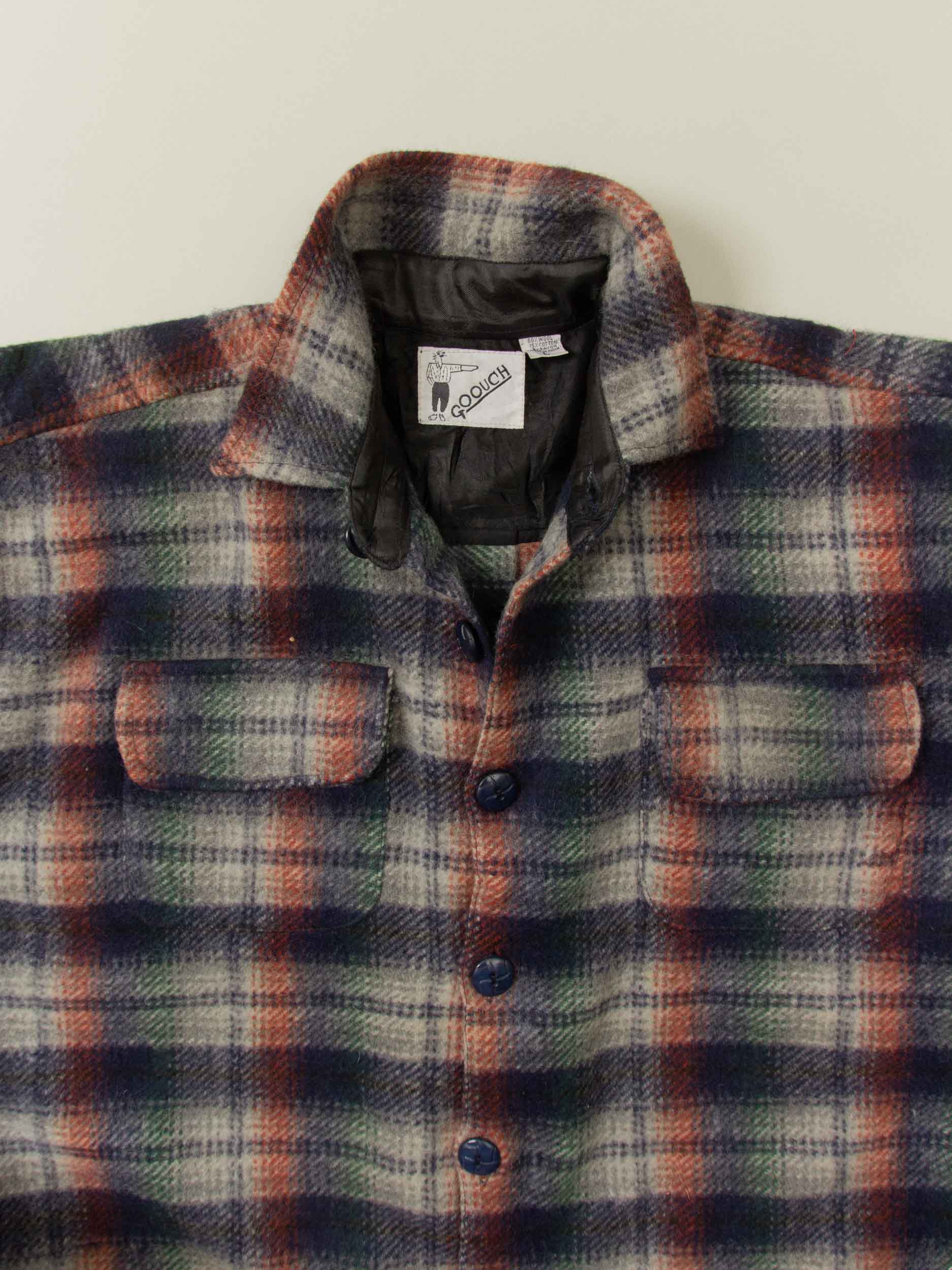 Vtg 1980s Checkered Plaid Shirt (L) - Image 3